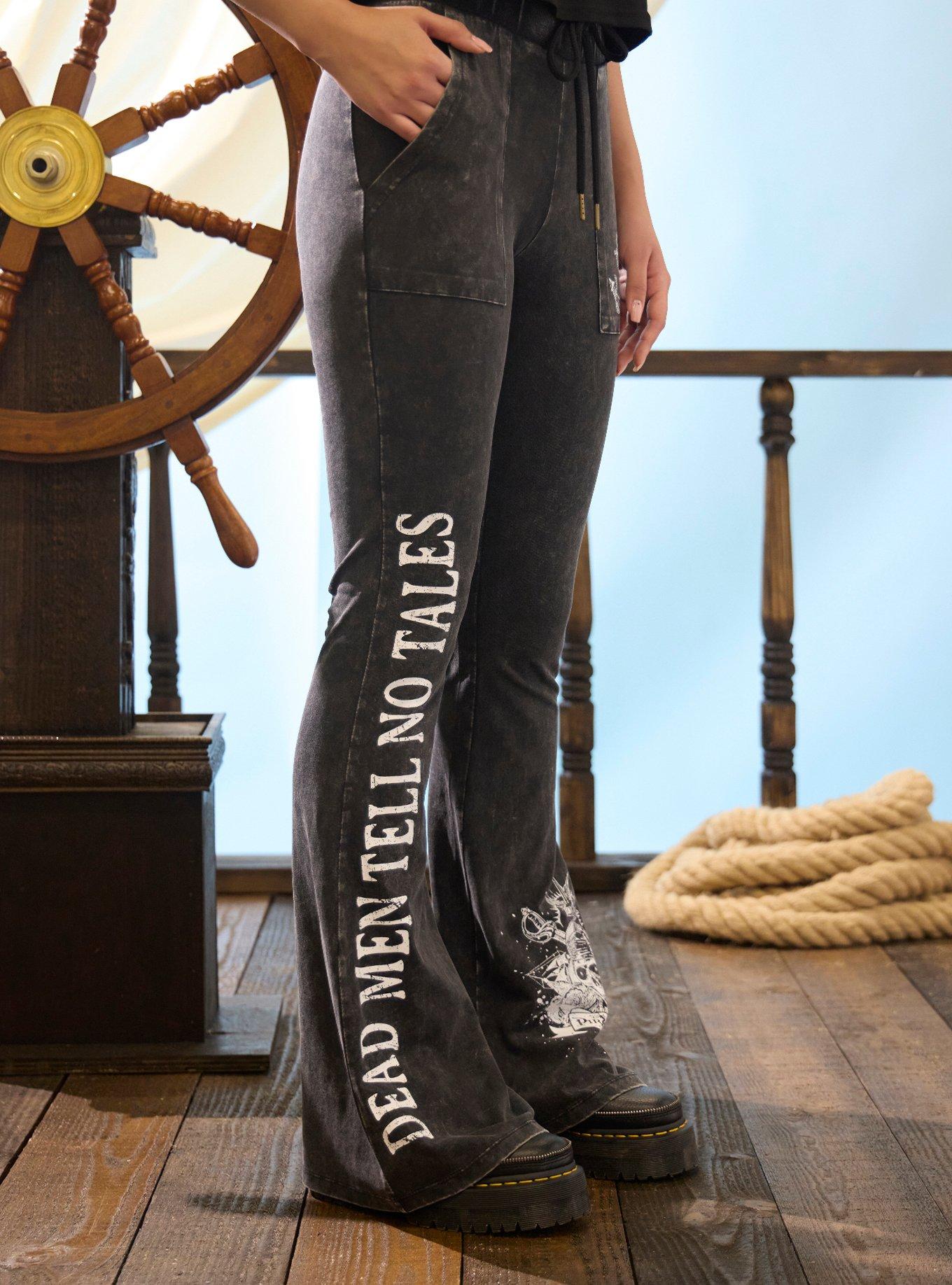 Her Universe Disney Pirates Of The Caribbean Tell No Tales Girls Flare Lounge Pants, BLACK, alternate