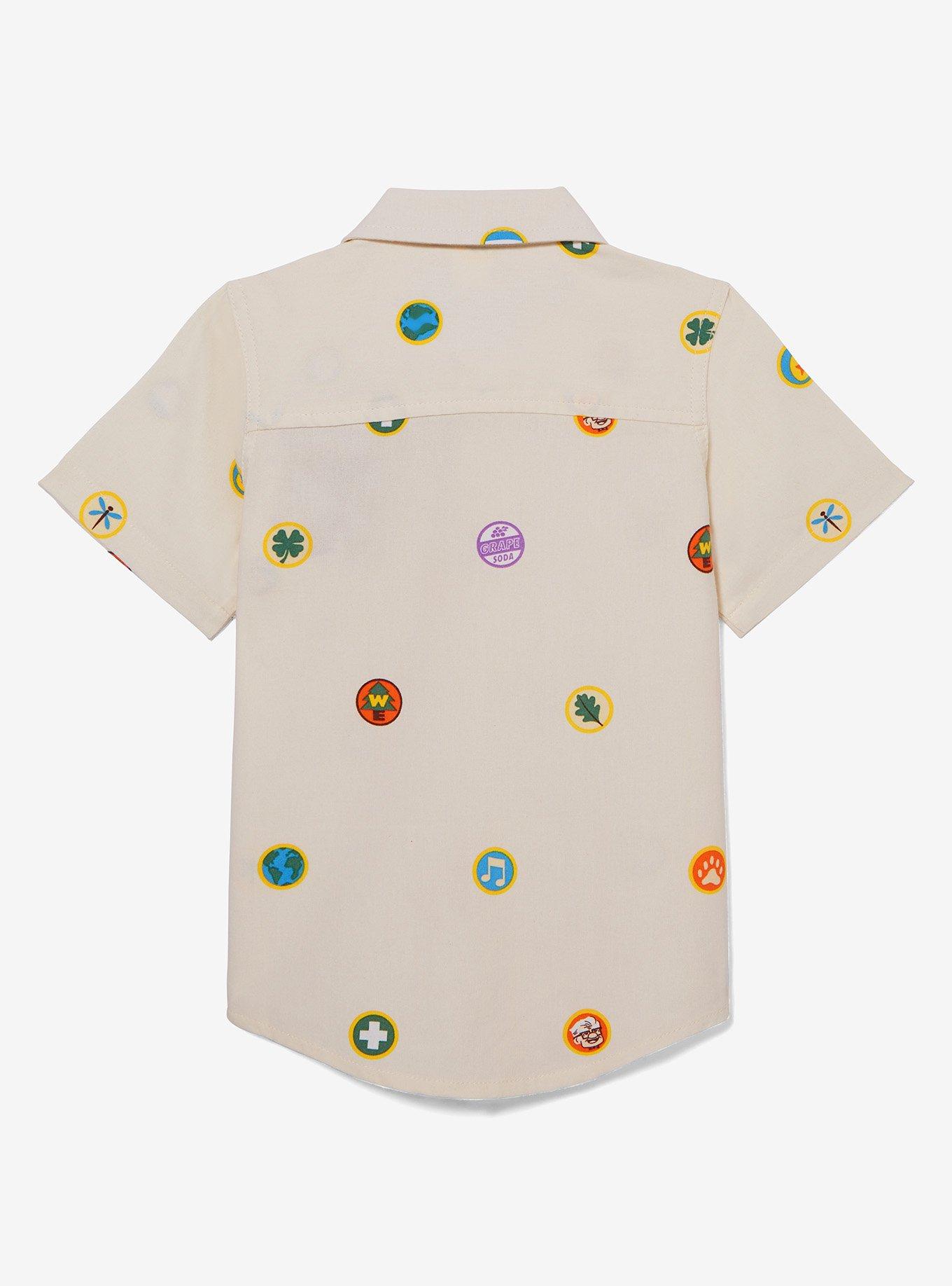 Disney Pixar Up Russell Wilderness Explorer Badges Toddler Button-Up, MULTICOLOR, alternate