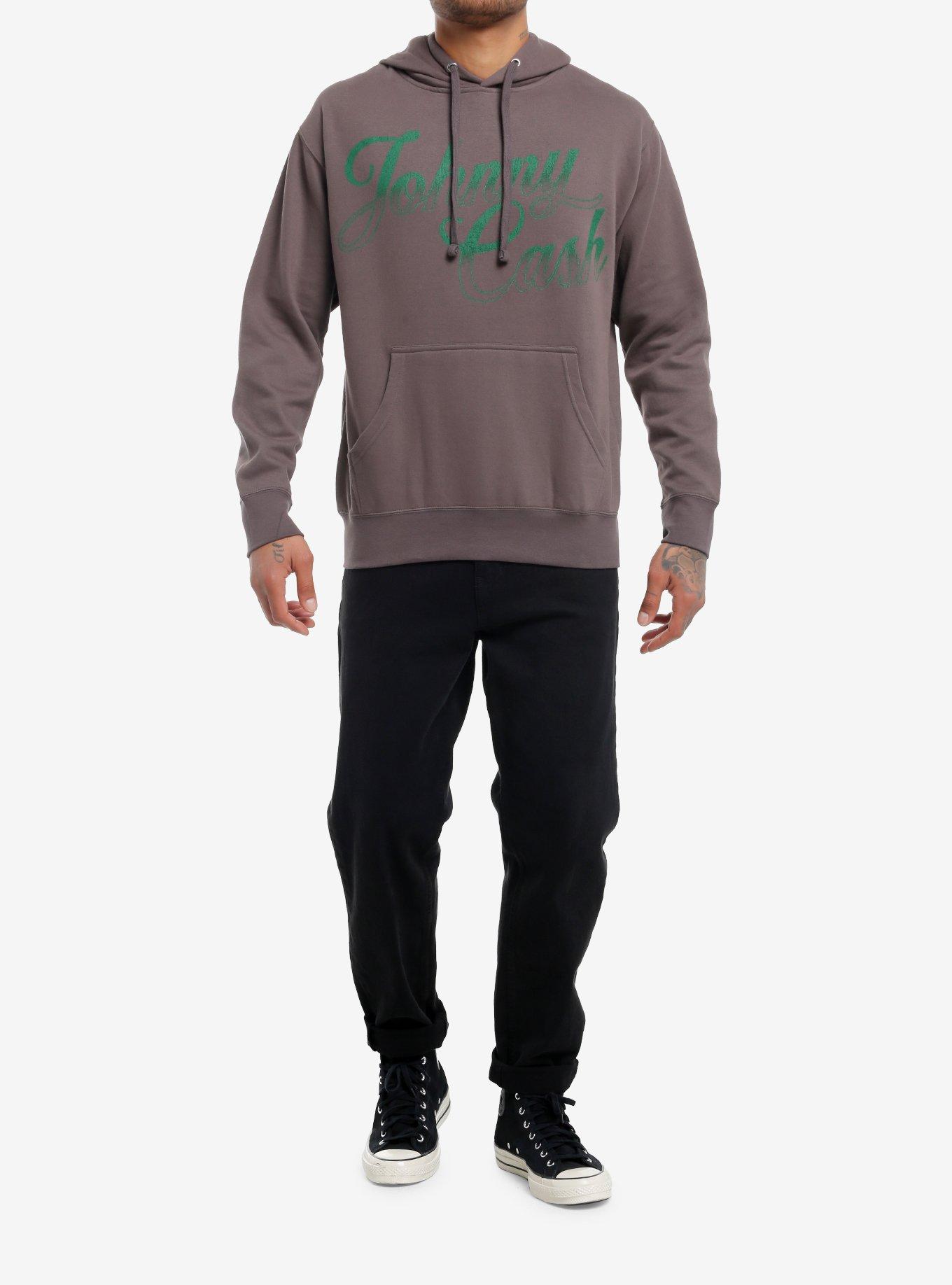 Johnny Cash Eagle Two-Sided Hoodie, CHARCOAL  GREY, alternate