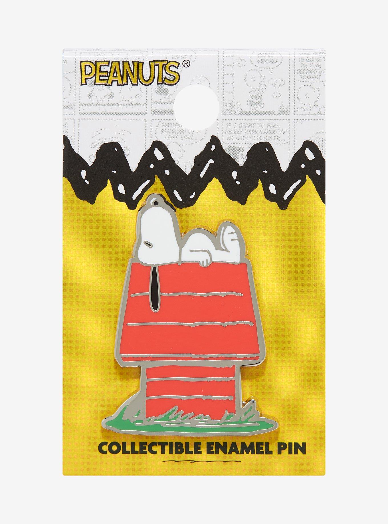 Peanuts Snoopy On House Enamel Pin, , hi-res