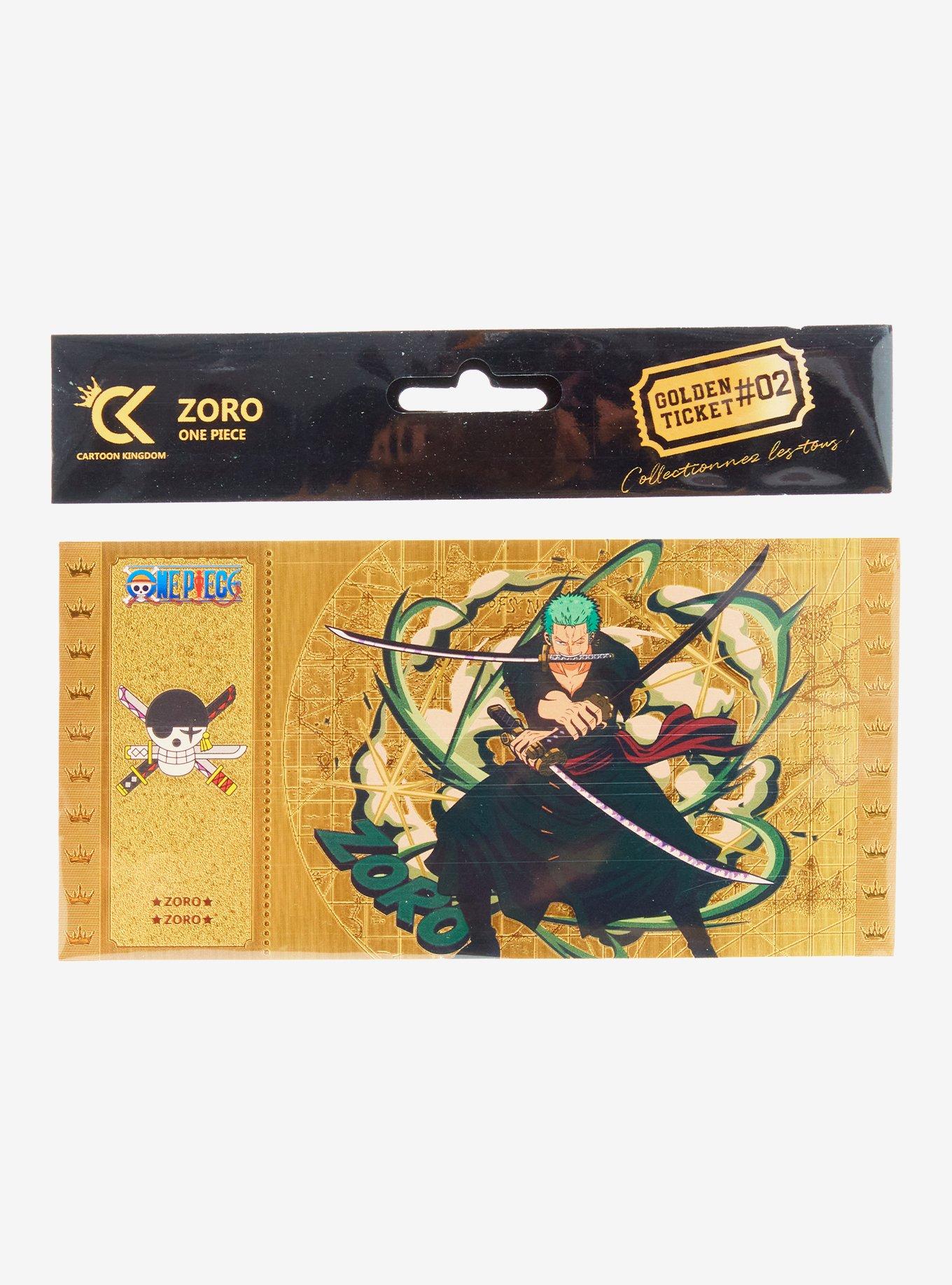 Cartoon Kingdom One Piece Zoro Collectible Golden Ticket, , alternate