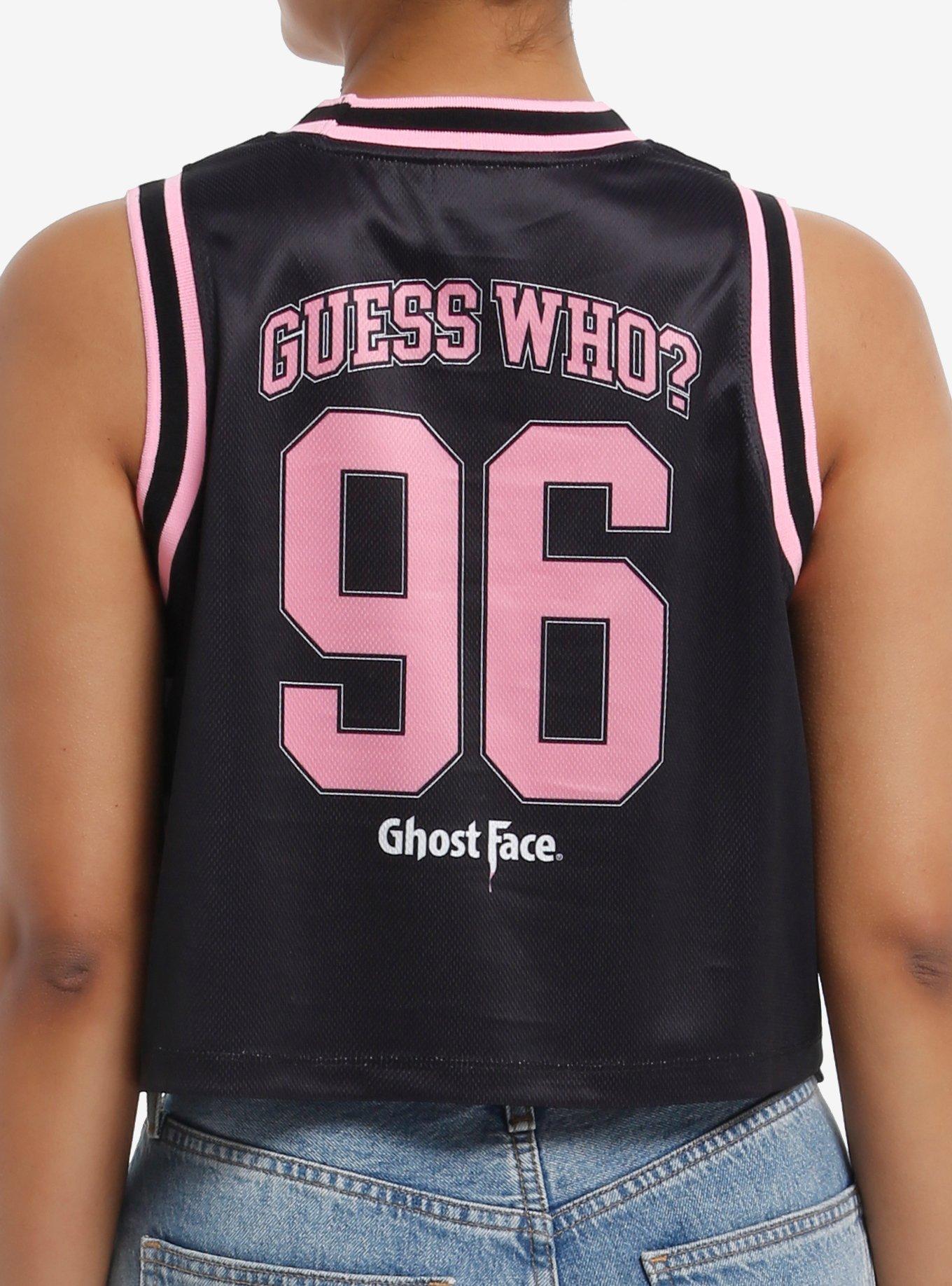 Ghost Face Pink Girls Crop Jersey, , hi-res