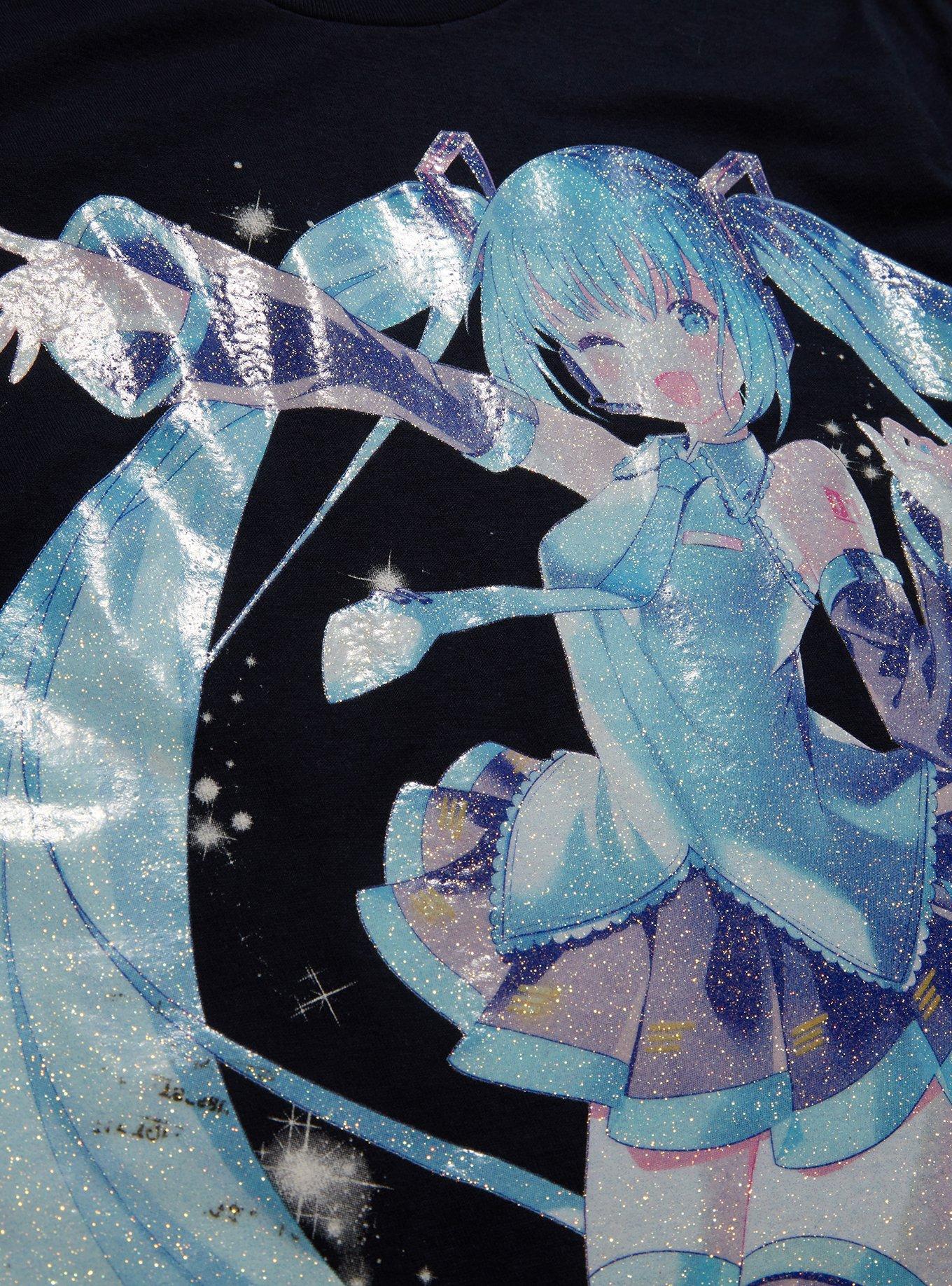 Hatsune Miku Glitter Boyfriend Fit Girls T-Shirt, , hi-res