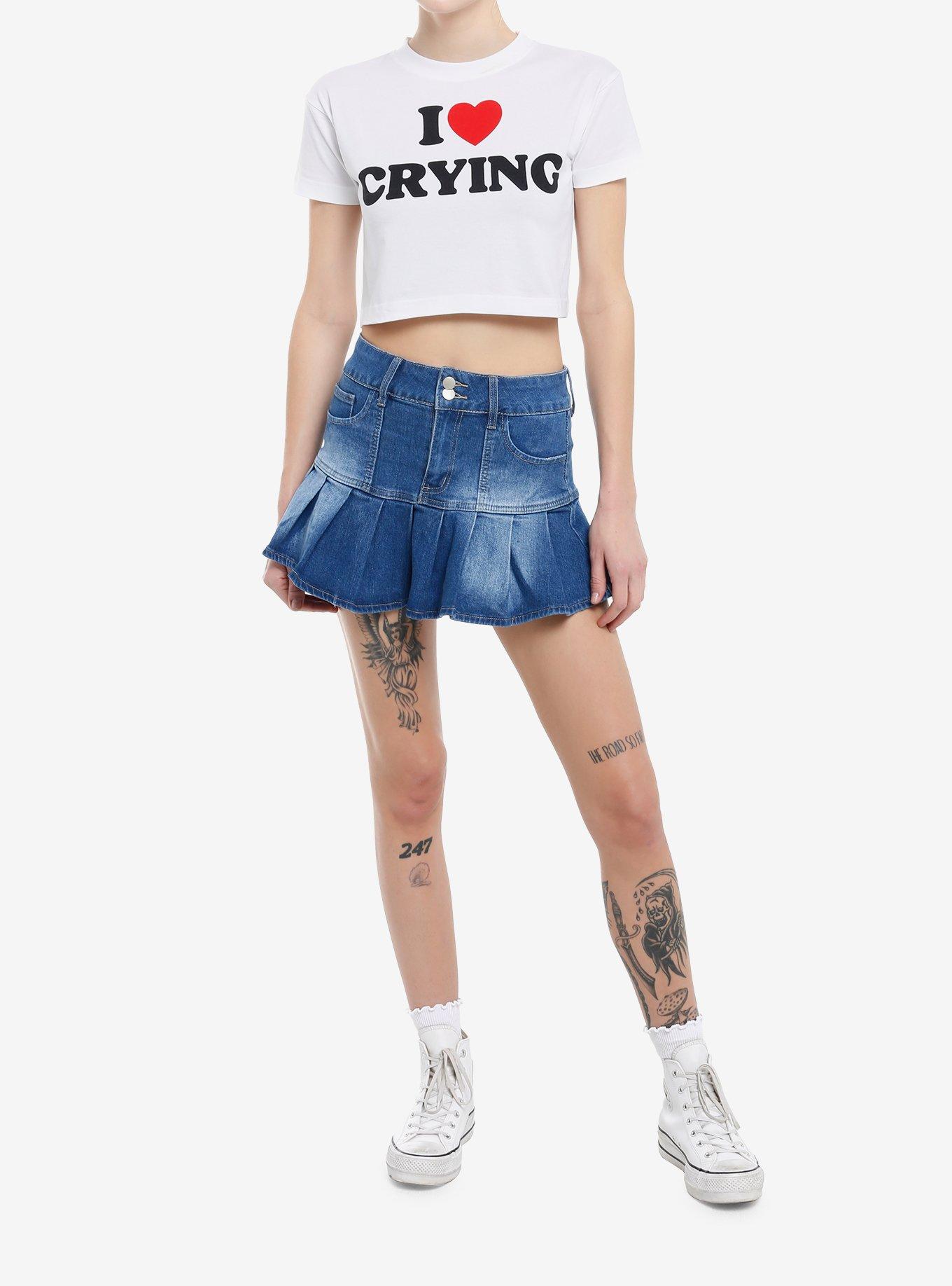 I Heart Crying Girls Baby T-Shirt, , hi-res