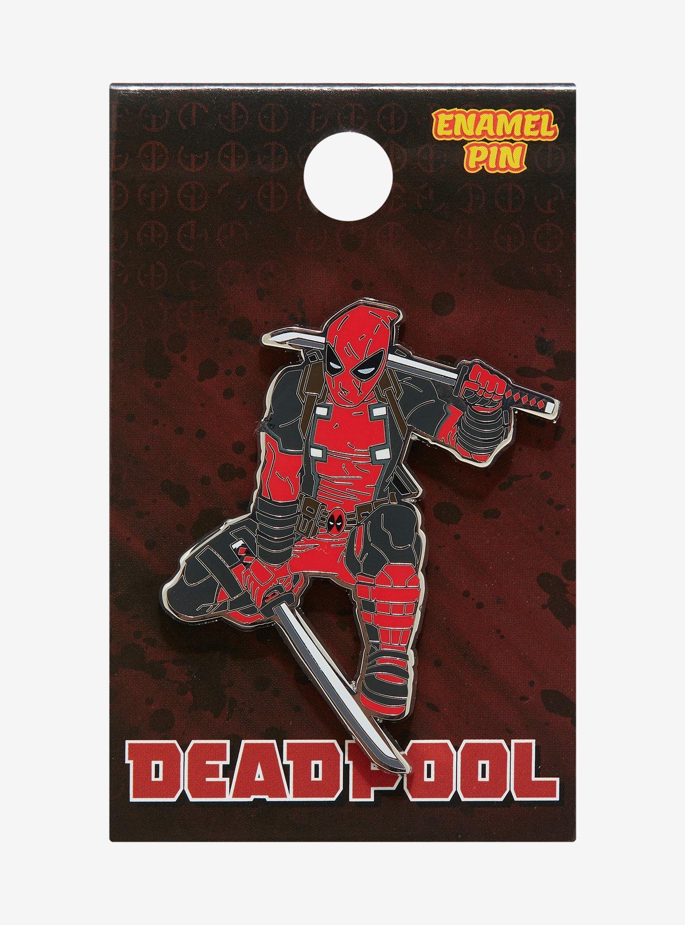 Marvel Deadpool Katana Pose Enamel Pin, , alternate