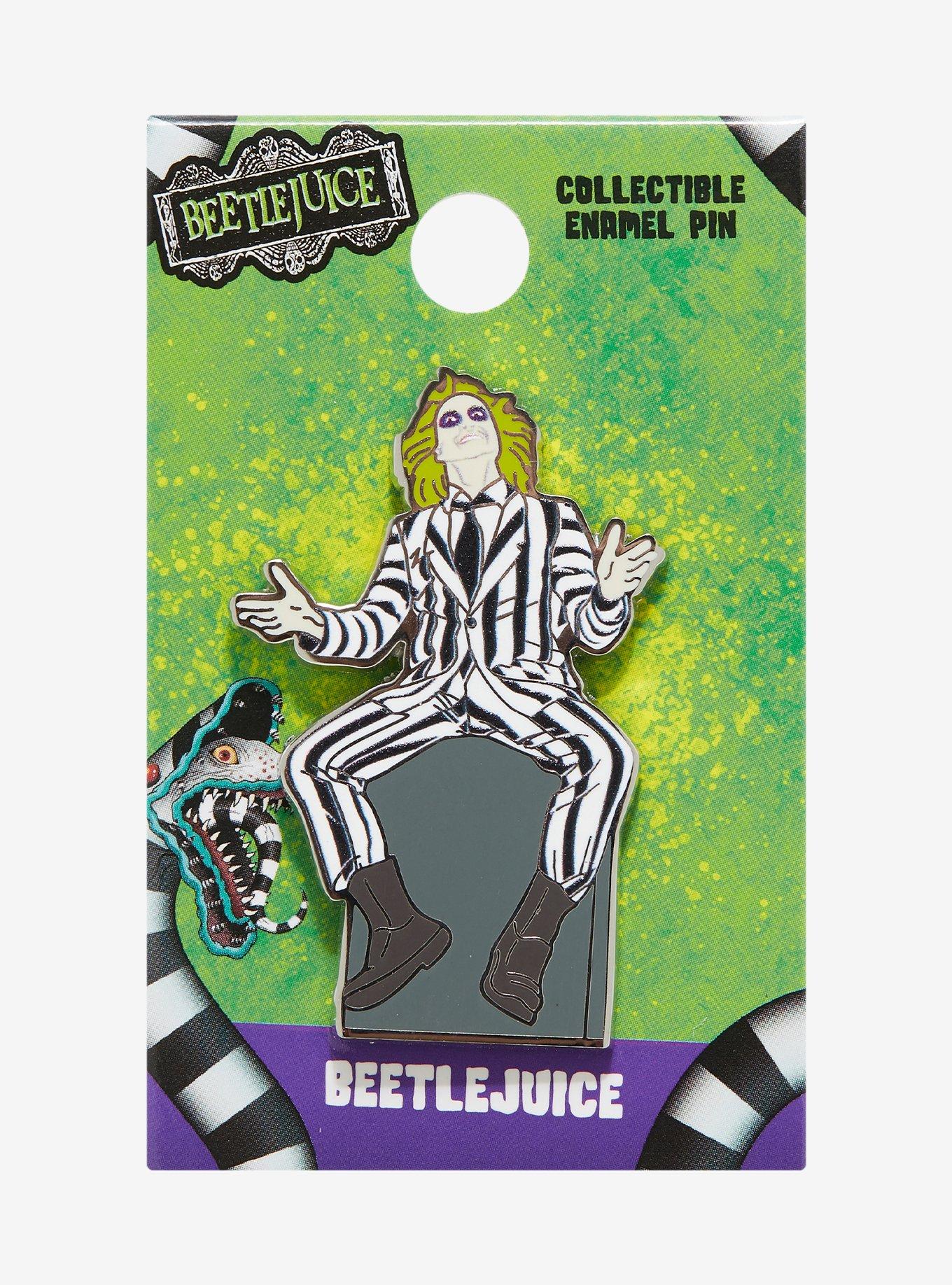 Beetlejuice Tombstone Enamel Pin, , hi-res