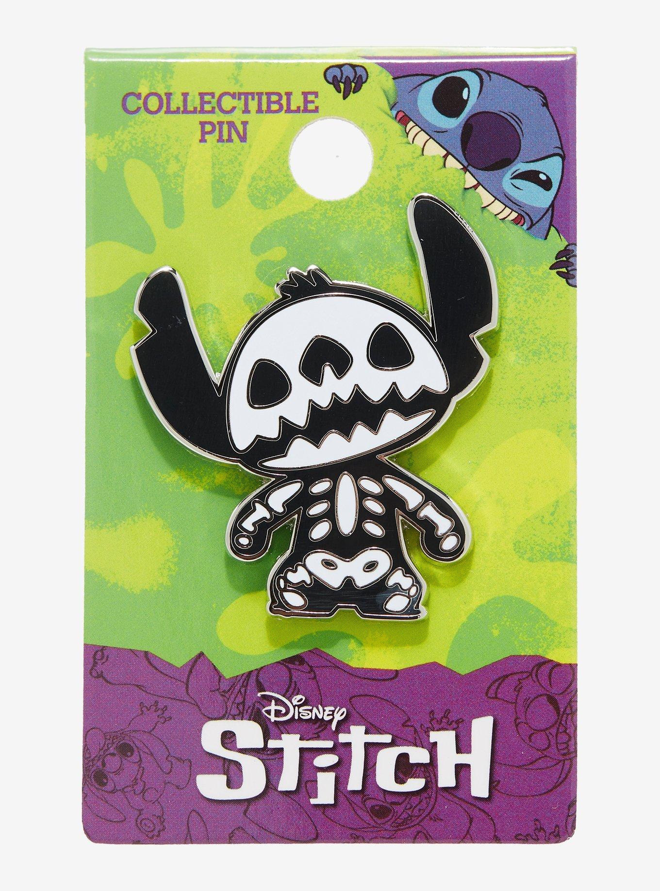 Disney Stitch Skeleton Enamel Pin, , hi-res