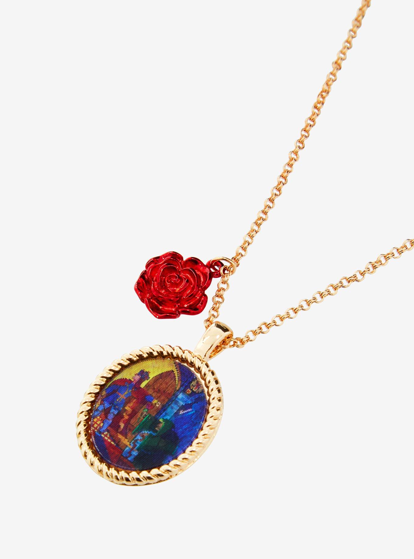 Disney Beauty And The Beast Curse Scene Lenticular Necklace, , alternate