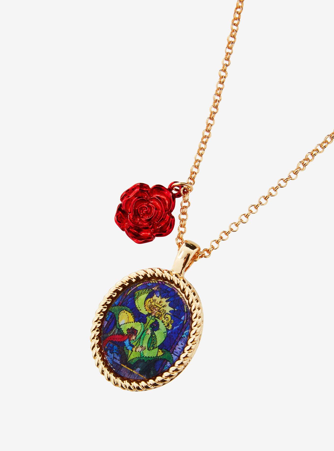 Disney Beauty And The Beast Curse Scene Lenticular Necklace, , alternate
