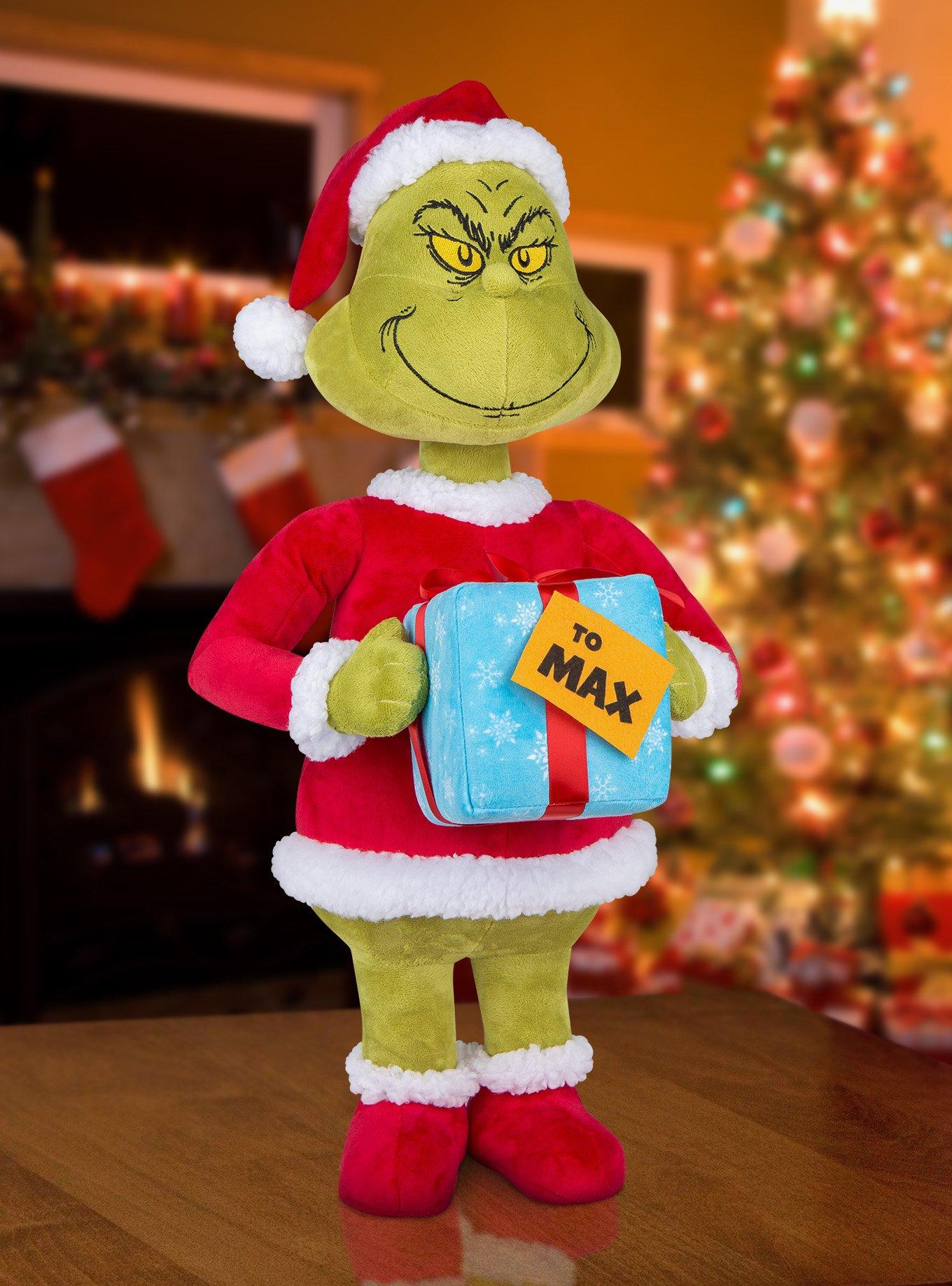 The Grinch with Present Holiday Greeter, , hi-res