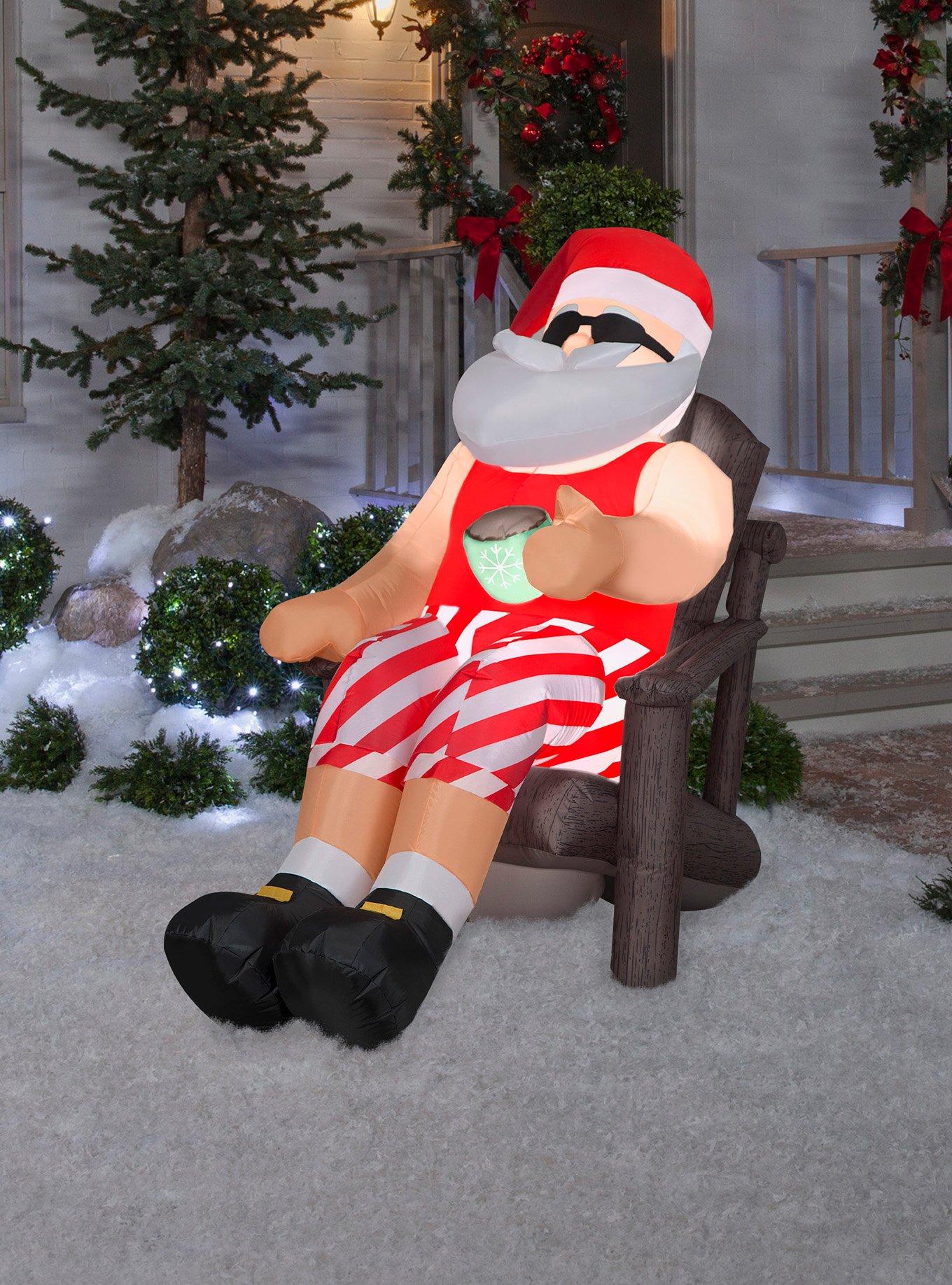 Santa in Outdoor Chair Airblown