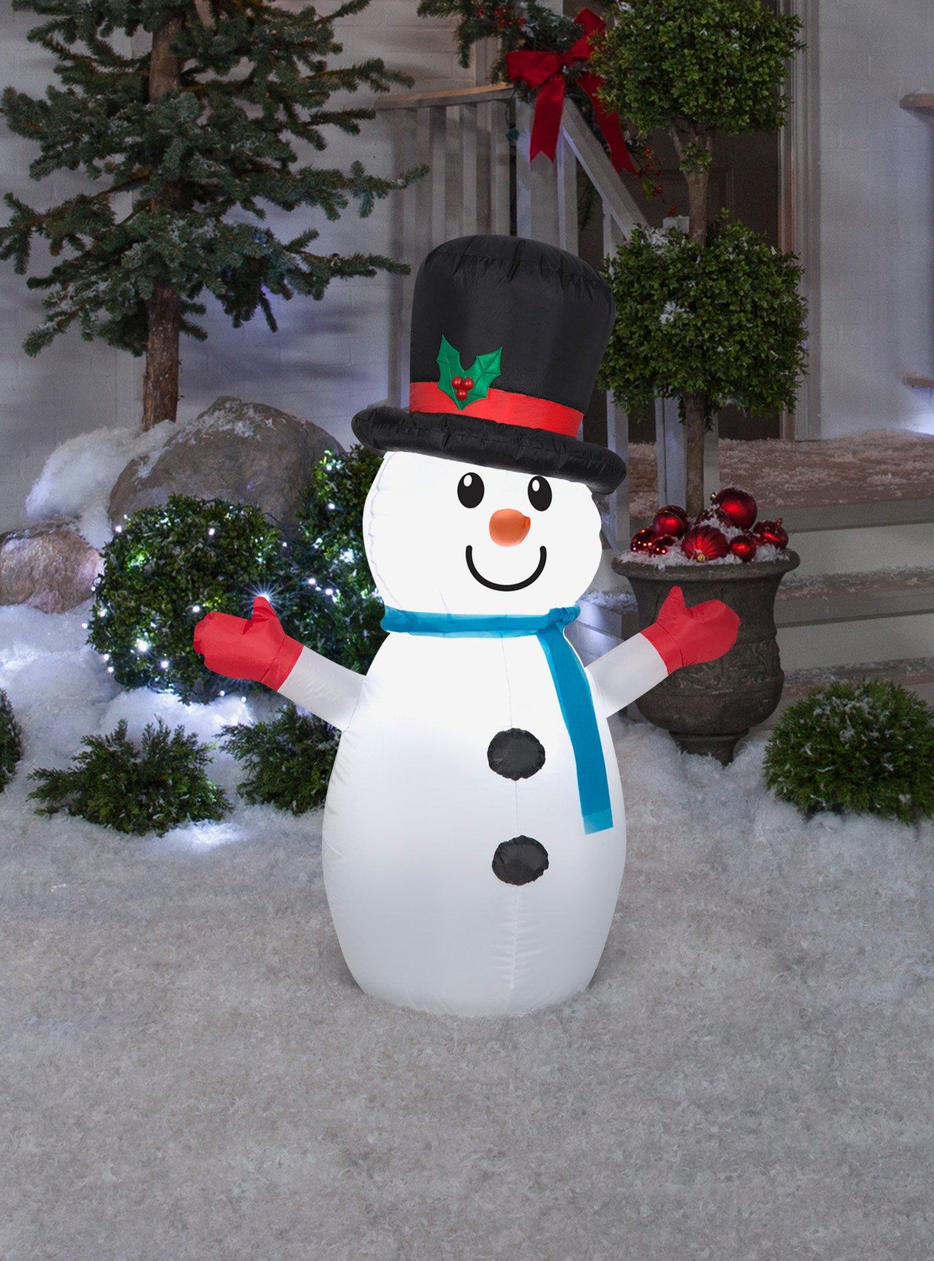 Little Snowman in Top Hat Airblown, , hi-res