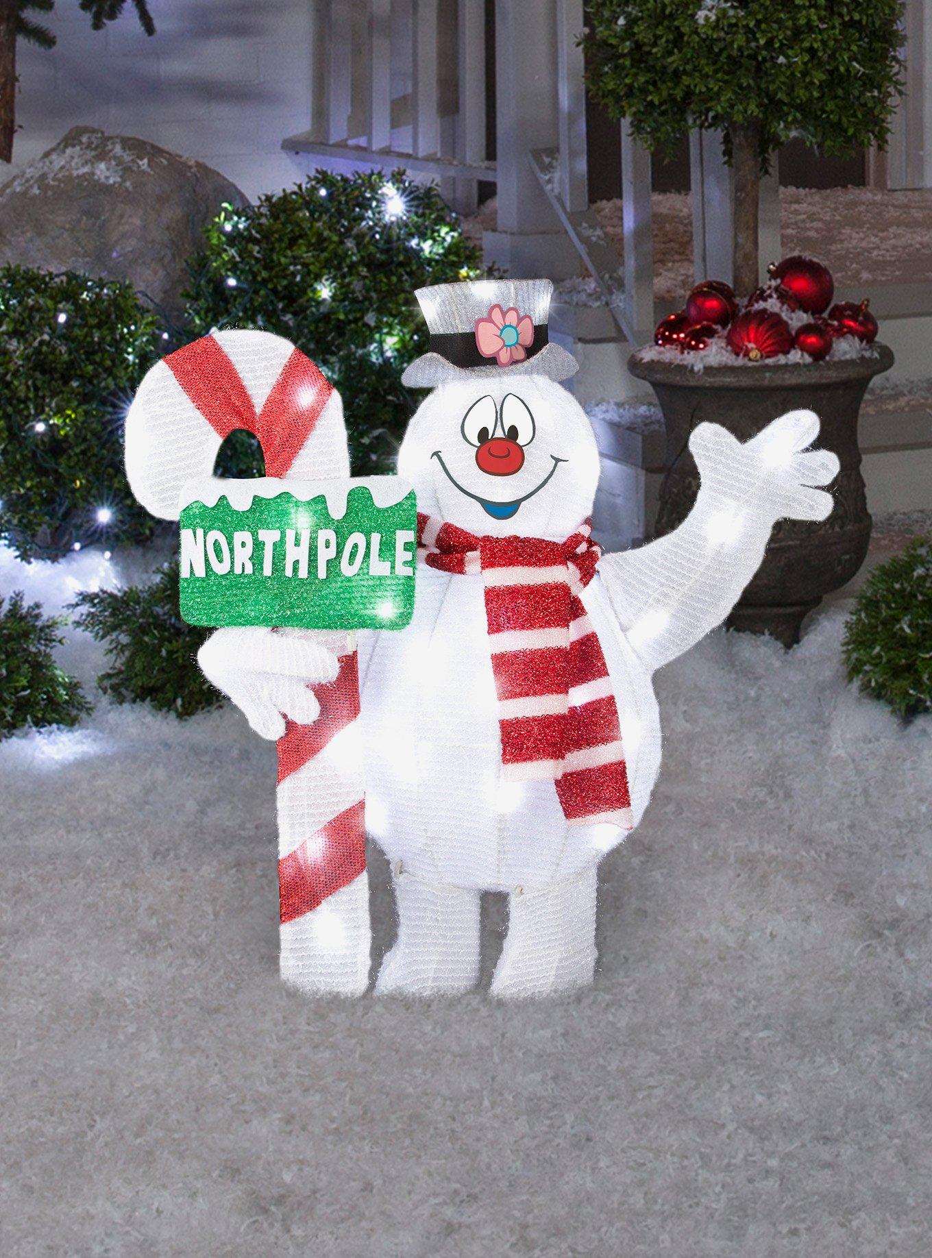 Frosty the Snowman North Pole Sign 3D Tinsel Yard Sculpture, , hi-res