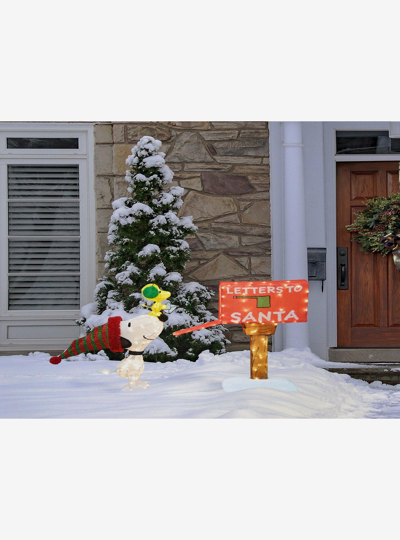 Peanuts Mailbox Letters to Santa 3D PreLit LED Yard Art, , hi-res