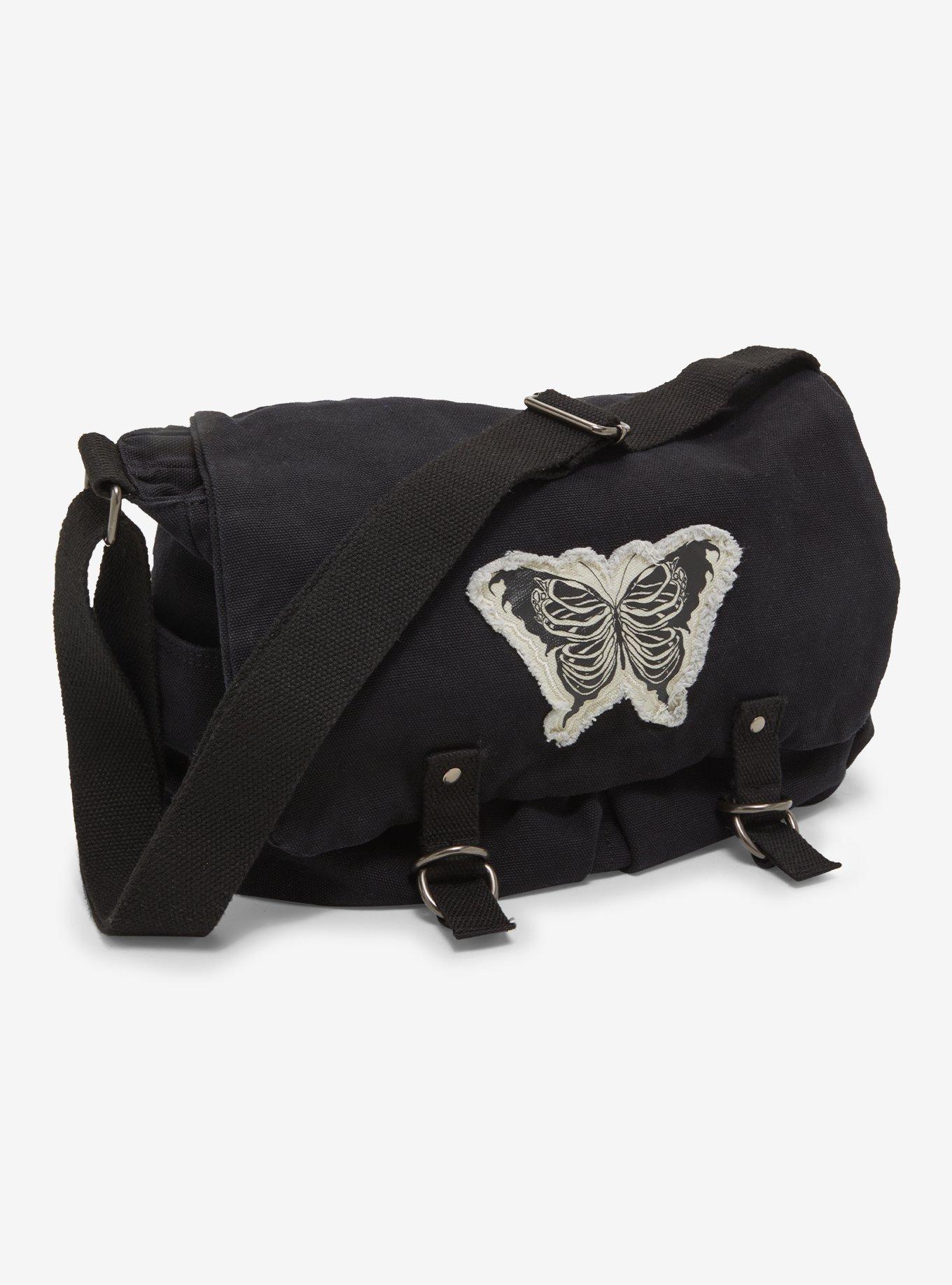 Butterfly Skeleton Messenger Bag, , hi-res