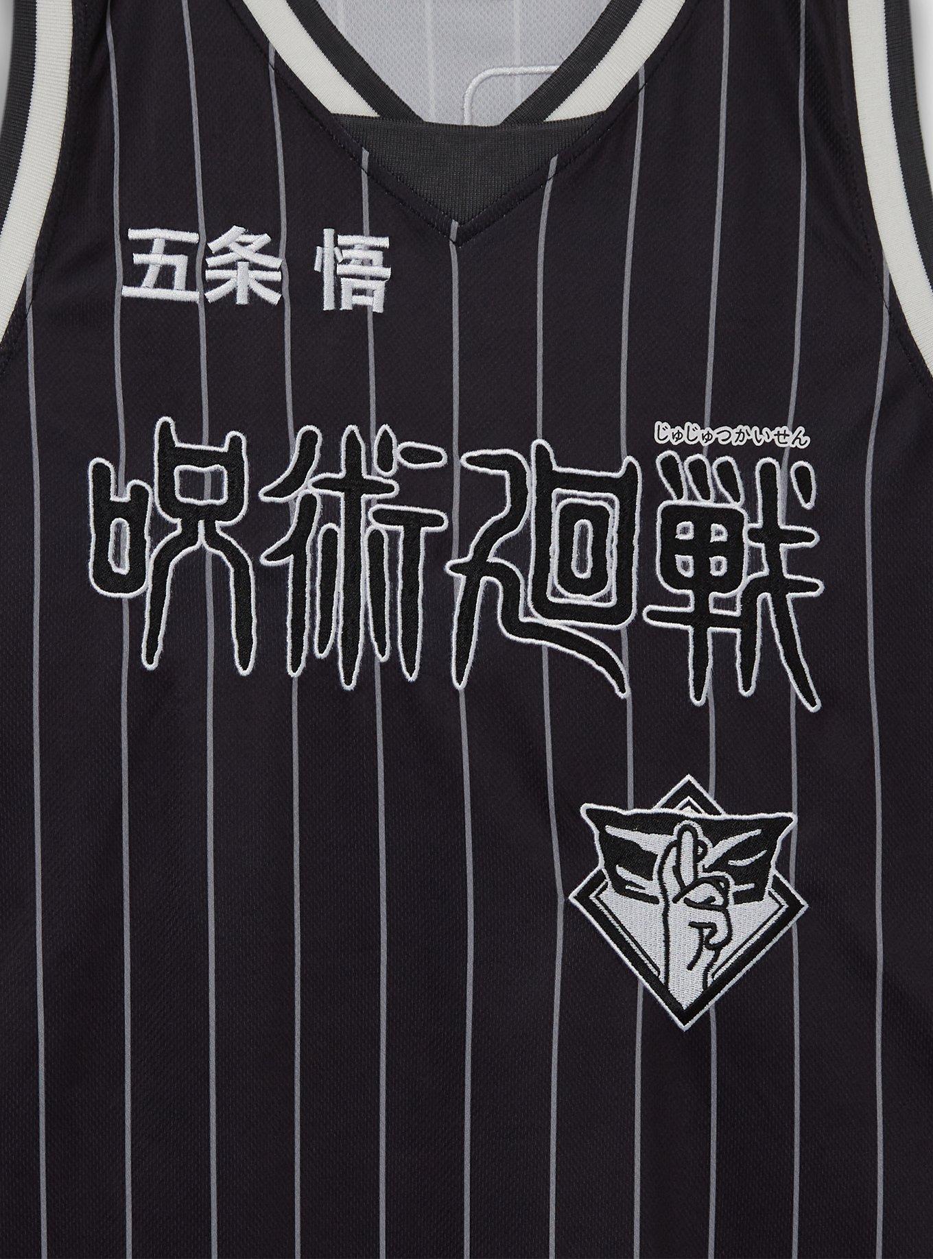 Jujutsu Kaisen Gojo Basketball Jersey — BoxLunch Exclusive, BLACK, alternate