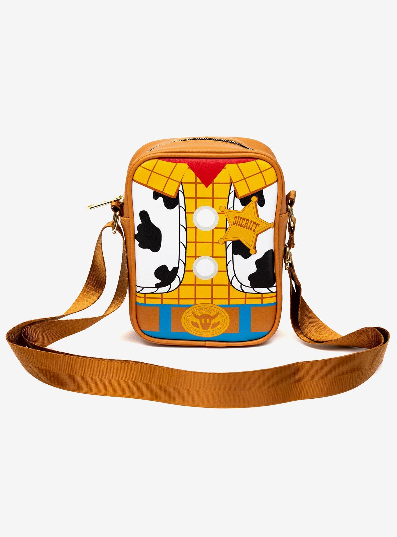 Disney Pixar Toy Story Woody Doll Chest Close Up Crossbody Bag, , alternate