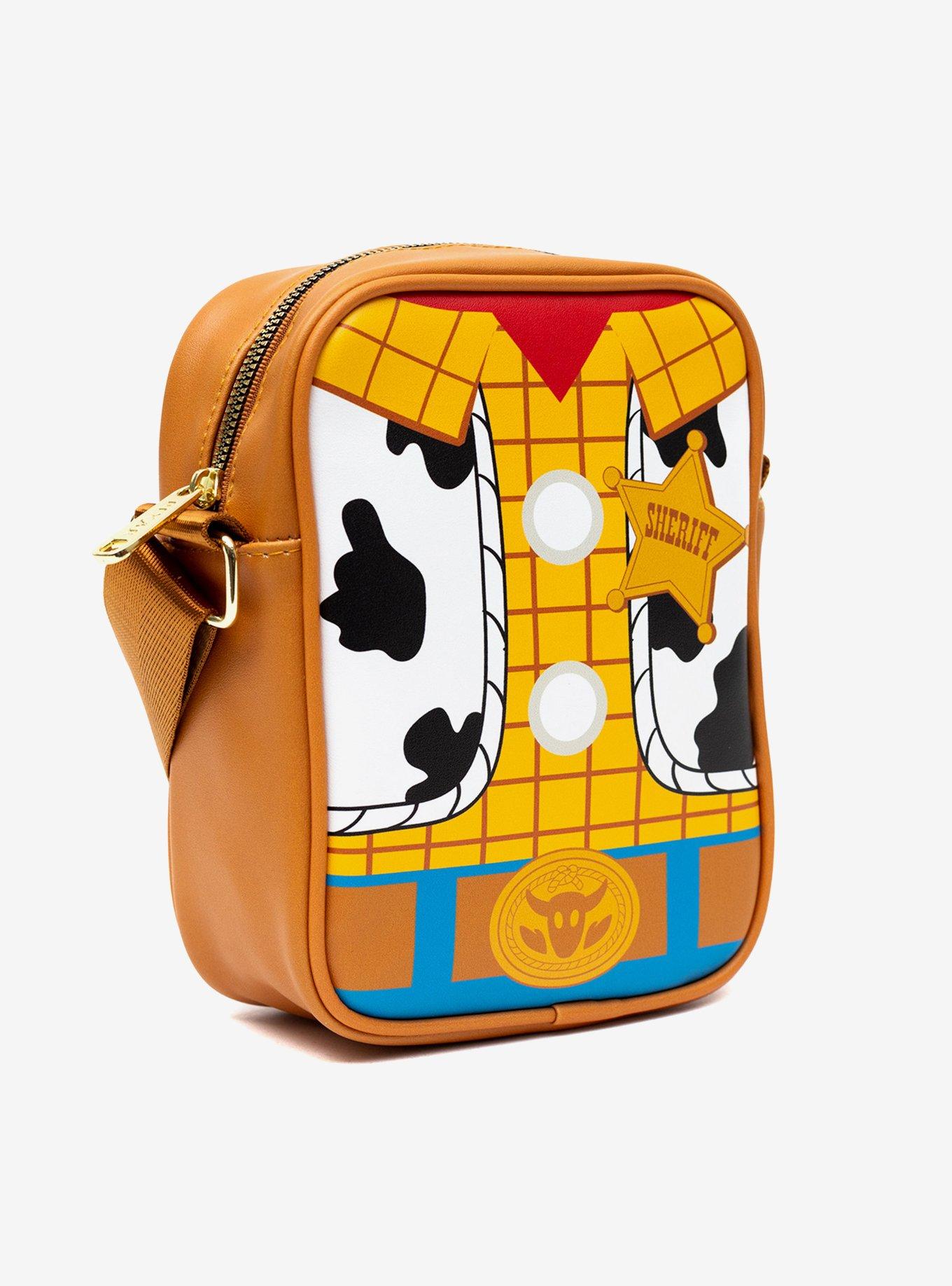 Disney Pixar Toy Story Woody Doll Chest Close Up Crossbody Bag, , alternate