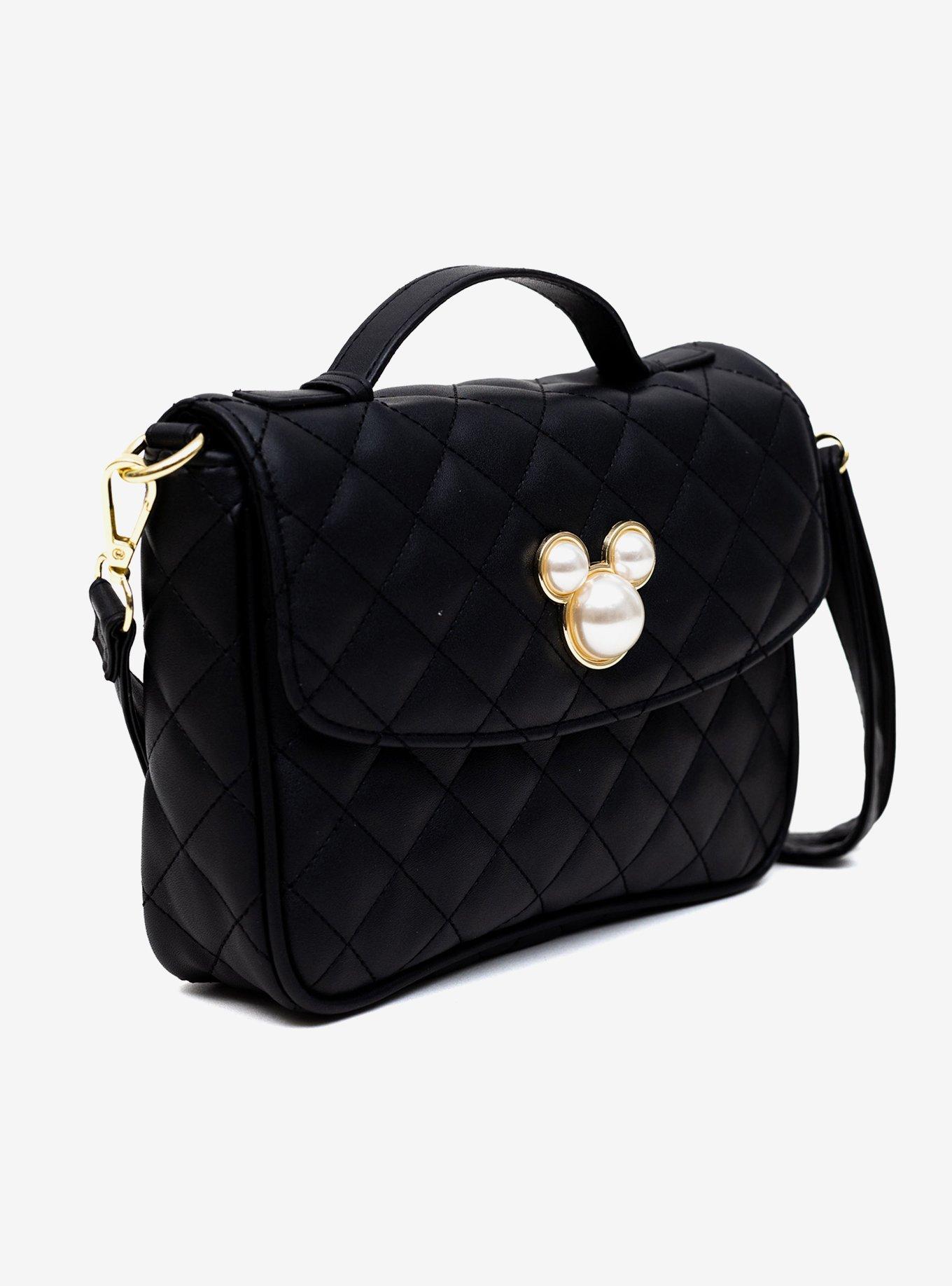 Disney Mickey Mouse Ears with Faux Pearls Crossbody Bag, , alternate