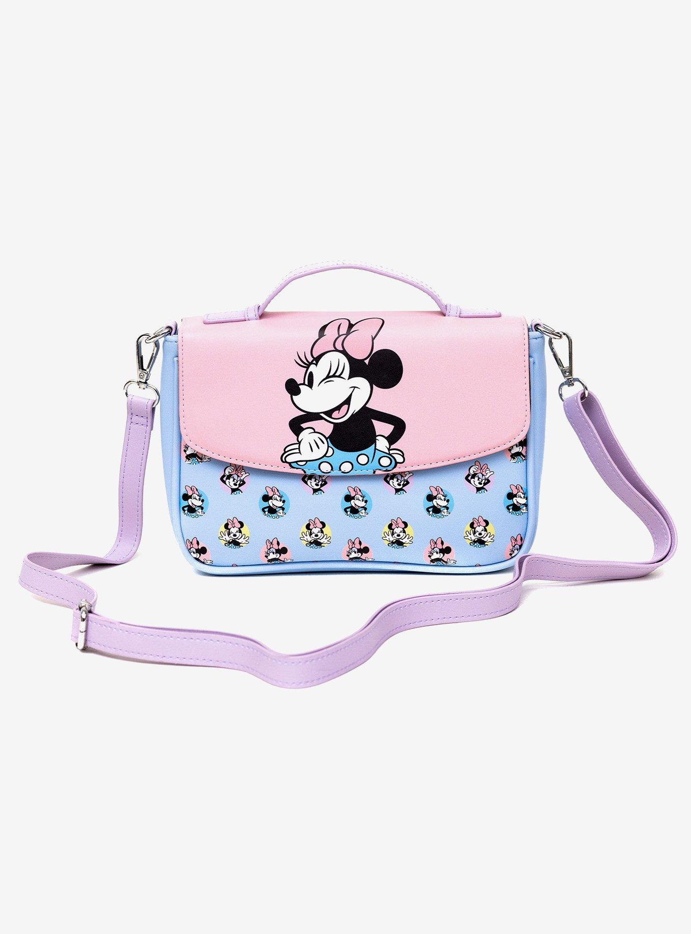 Disney Minnie Mouse Winking Pose Polka Dot Crossbody Bag, , alternate