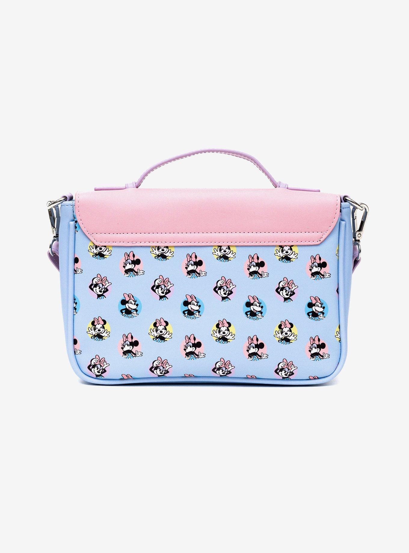 Disney Minnie Mouse Winking Pose Polka Dot Crossbody Bag, , alternate