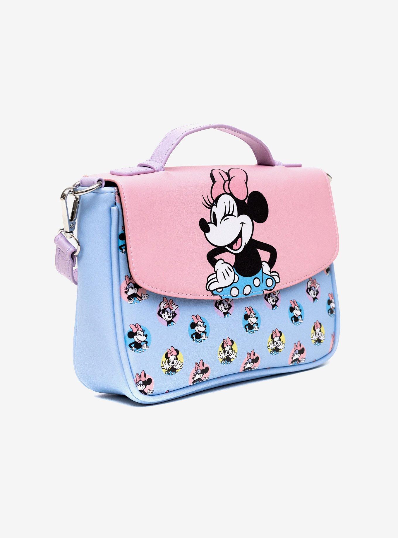 Disney Minnie Mouse Winking Pose Polka Dot Crossbody Bag, , alternate