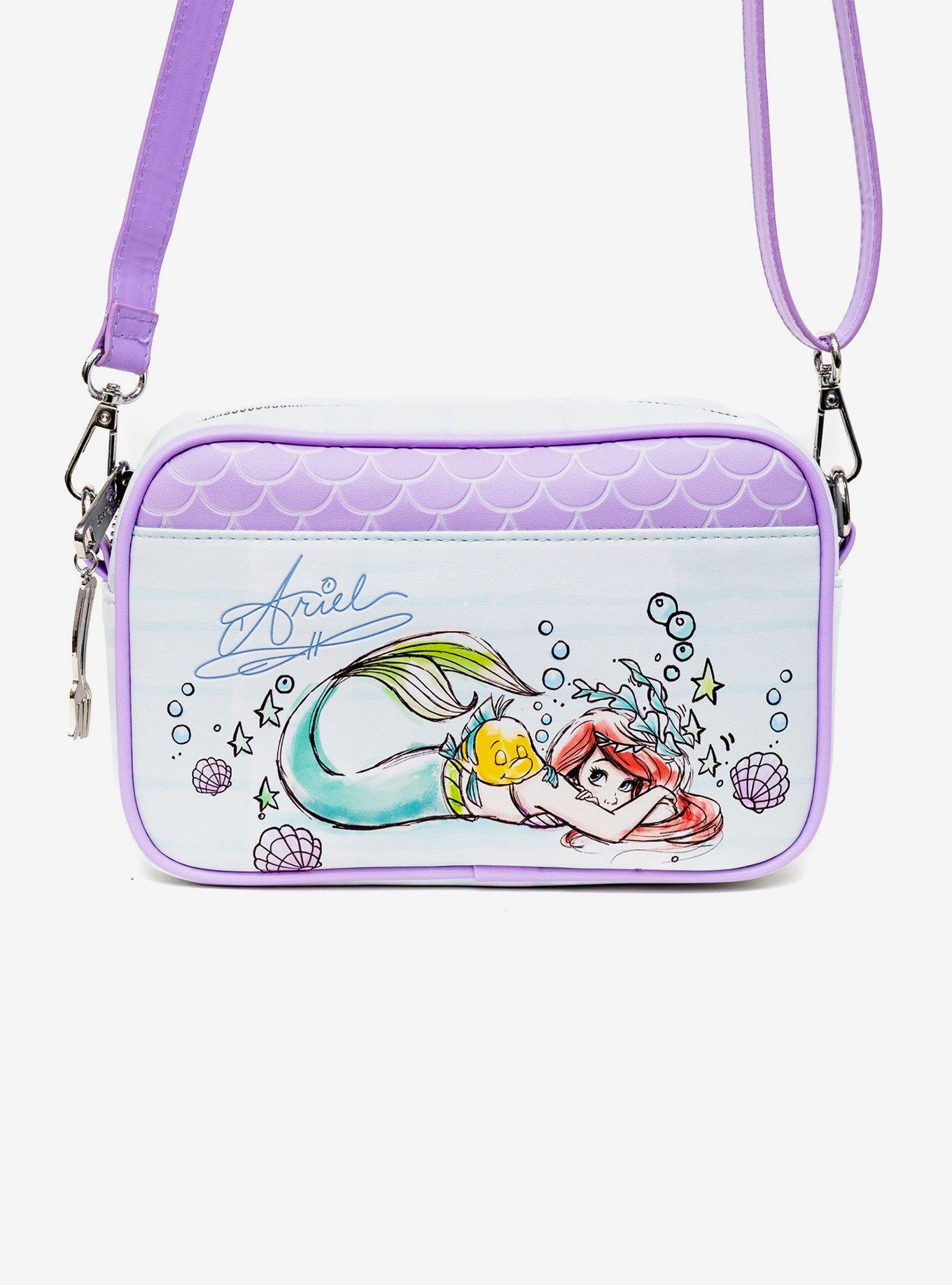 Disney The Little Mermaid Ariel and Flounder Poses Crossbody Bag, , alternate