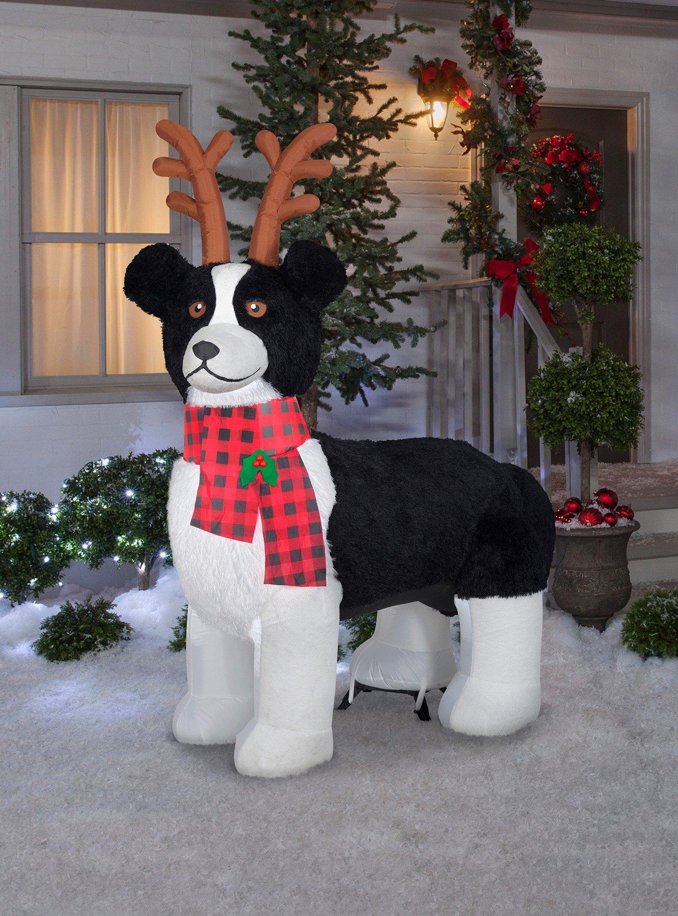 Border Collie Christmas Airblown, , hi-res