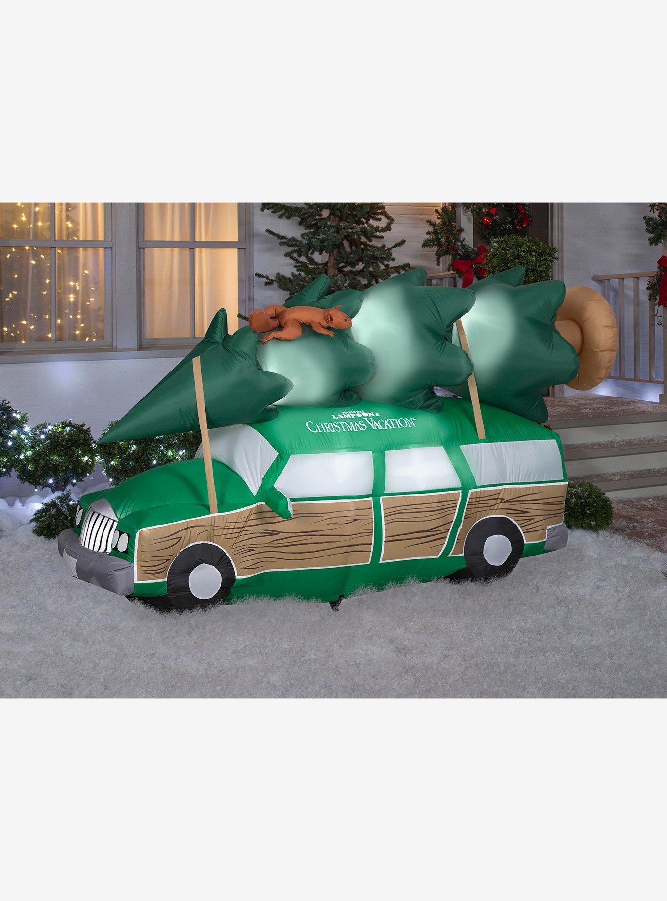 National Lampoon's Christmas Vacation Griswold Station Wagon Tree Airblown, , alternate