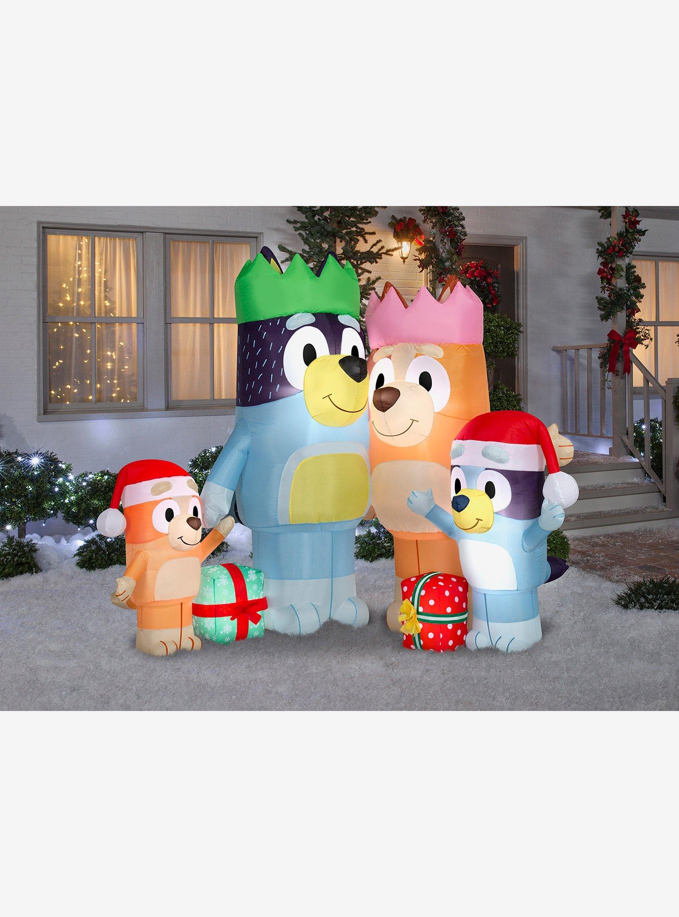 Bluey and Family Scene Christmas Airblown, , hi-res