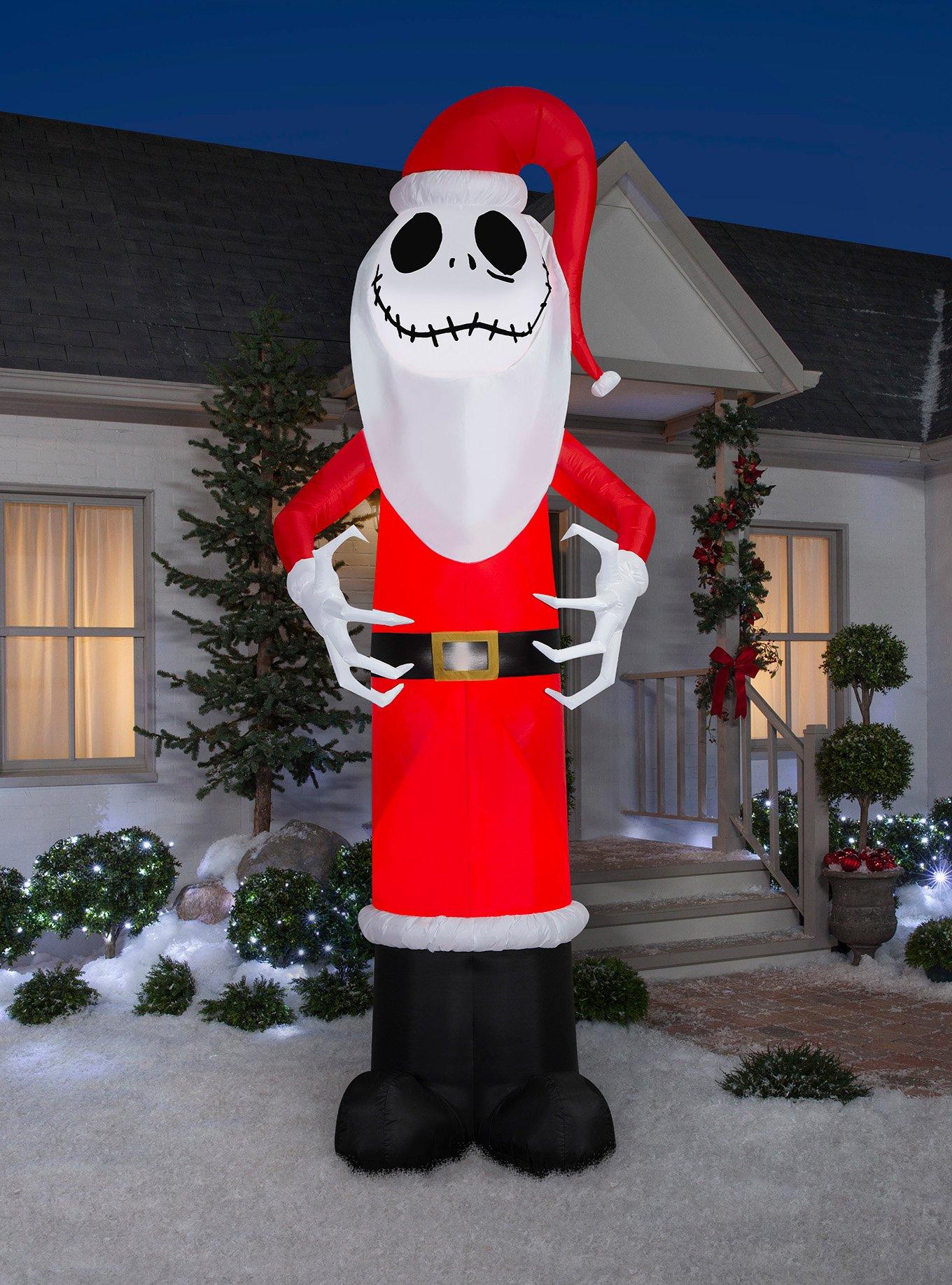 Disney Nightmare Before Christmas Giant Jack in Santa Outfit Airblown, , hi-res