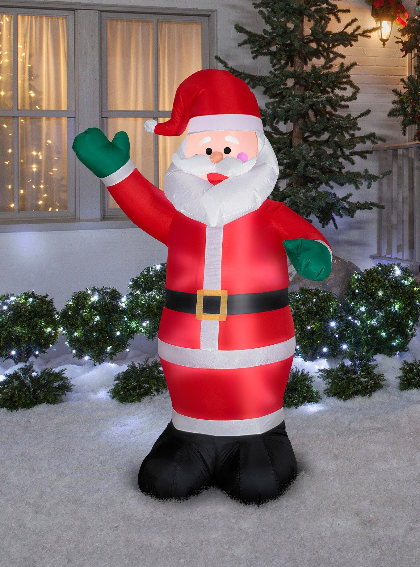 Santa Green Gloves Airblown, , hi-res