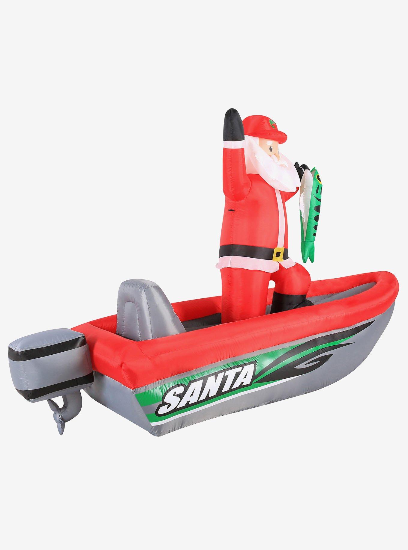 Fishing Santa 10ft Inflatable, , alternate