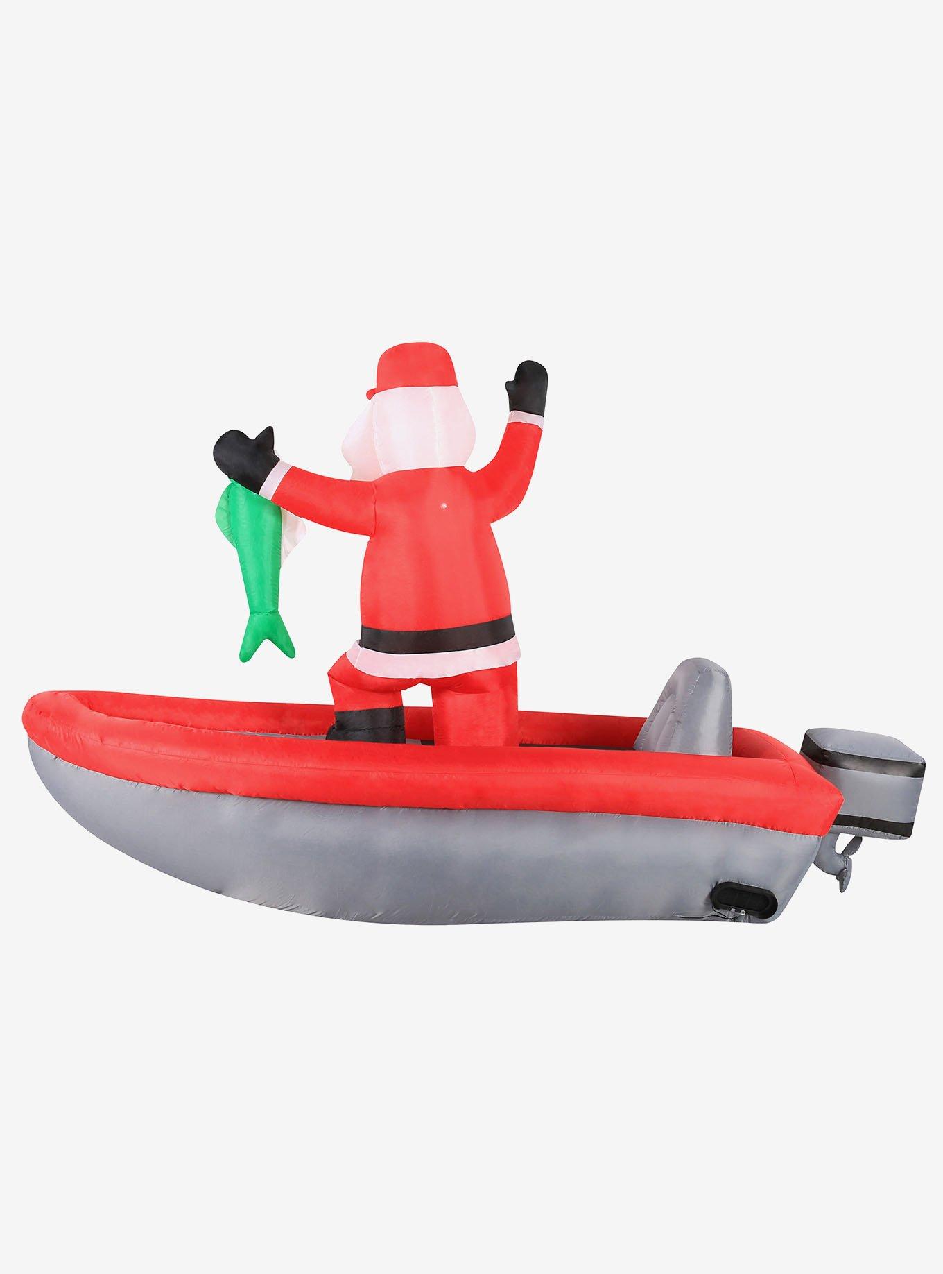 Fishing Santa 10ft Inflatable, , alternate