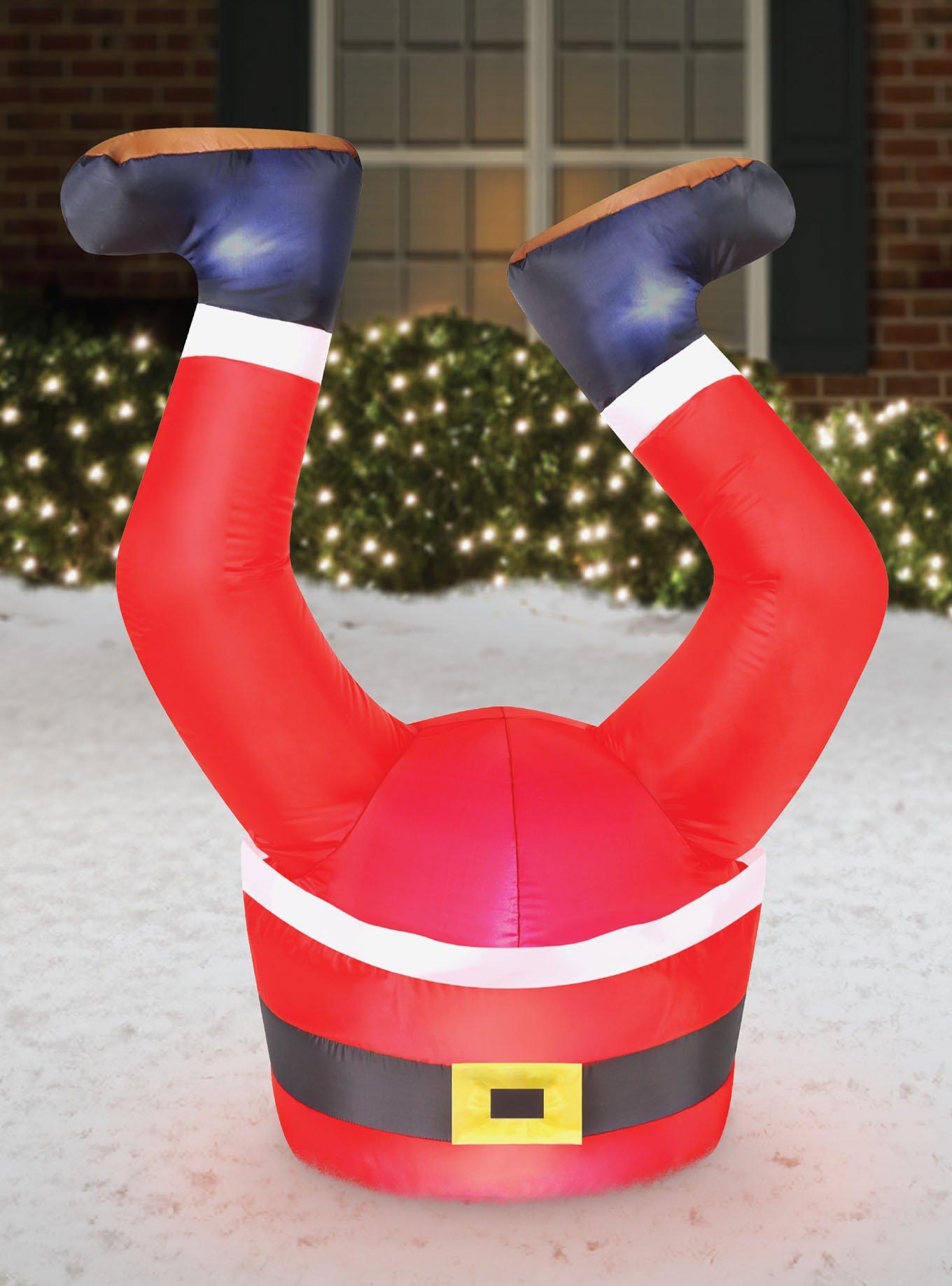 Santa Legs 3.5ft Inflatable, , alternate