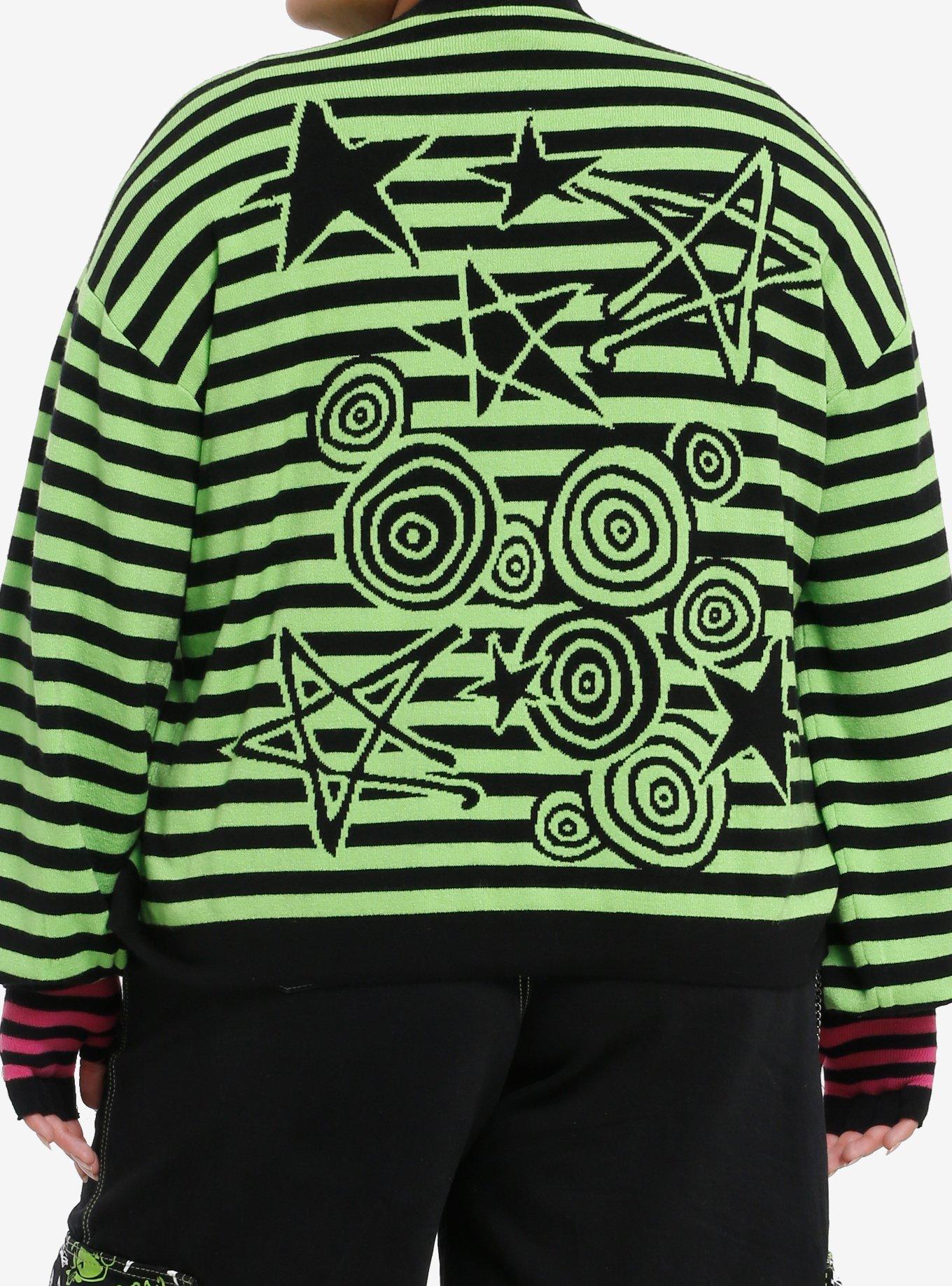 Invader Zim GIR Stripe Girls Zip-Up Cardigan, , hi-res