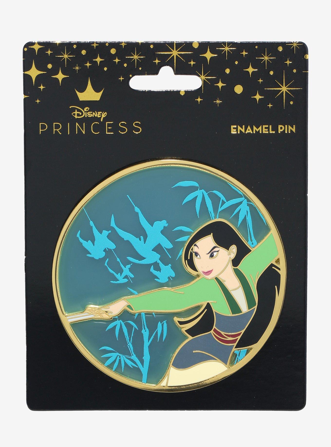 Disney Mulan Stained Glass Mulan Portrait Enamel Pin, , hi-res