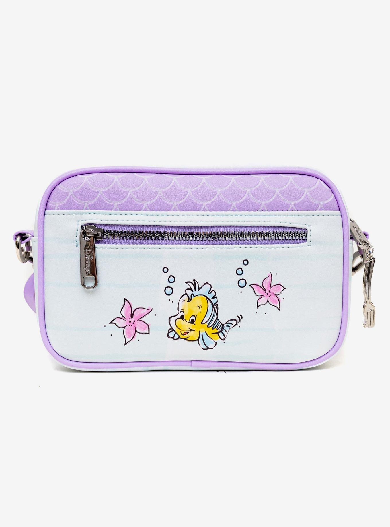 Disney The Little Mermaid Ariel and Flounder Poses Crossbody Bag, , alternate