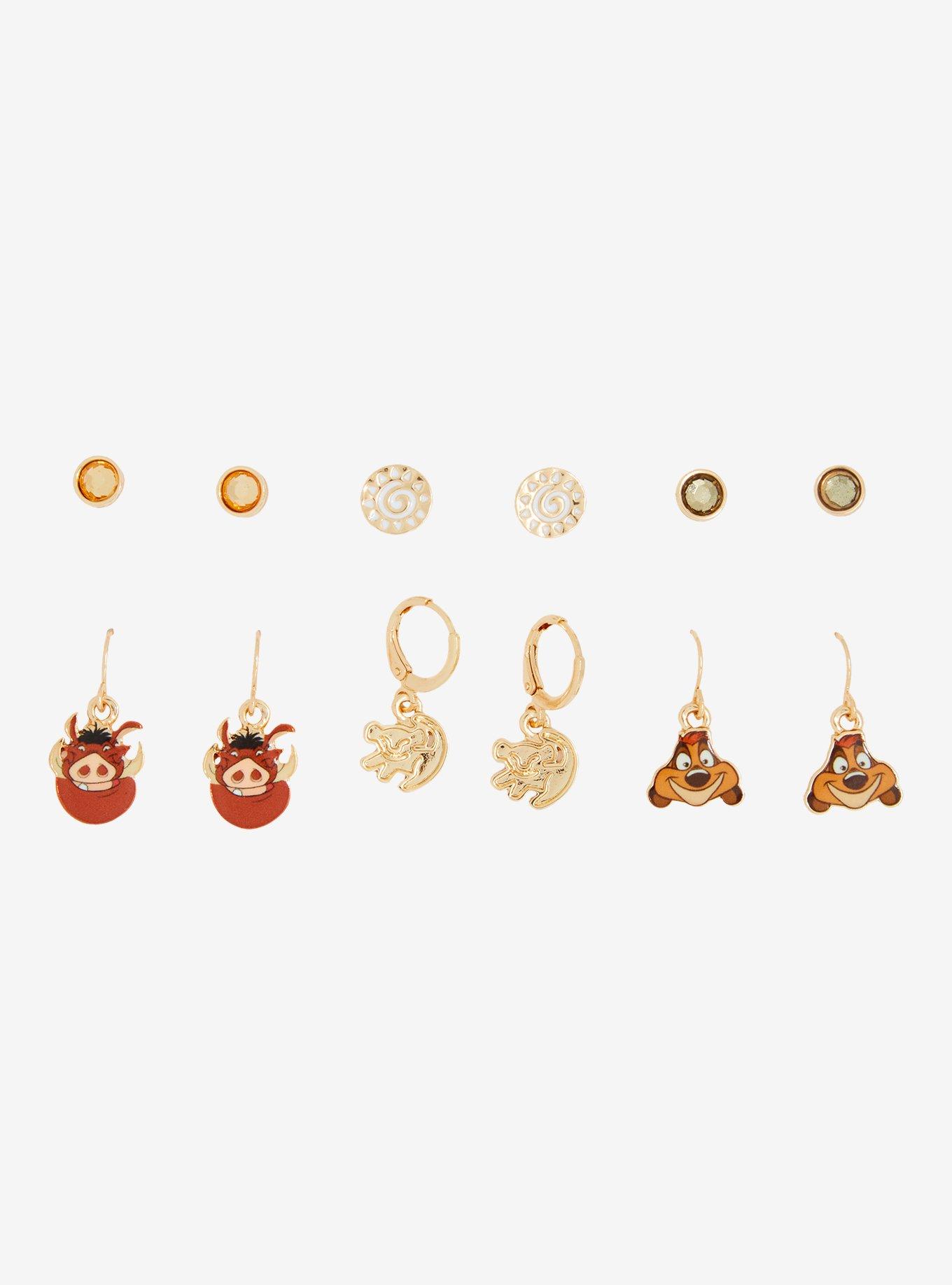 Disney The Lion King Timon & Pumbaa Icons Earring Set, , alternate