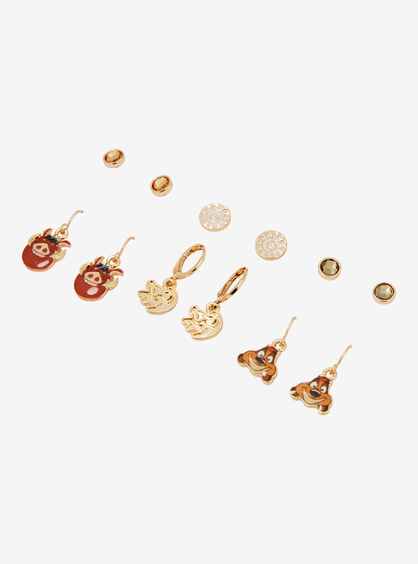 Disney The Lion King Timon & Pumbaa Icons Earring Set, , alternate