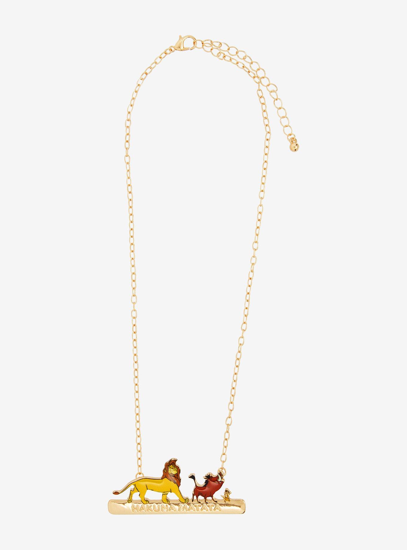 Disney The Lion King Characters Hakuna Matata Necklace, , hi-res