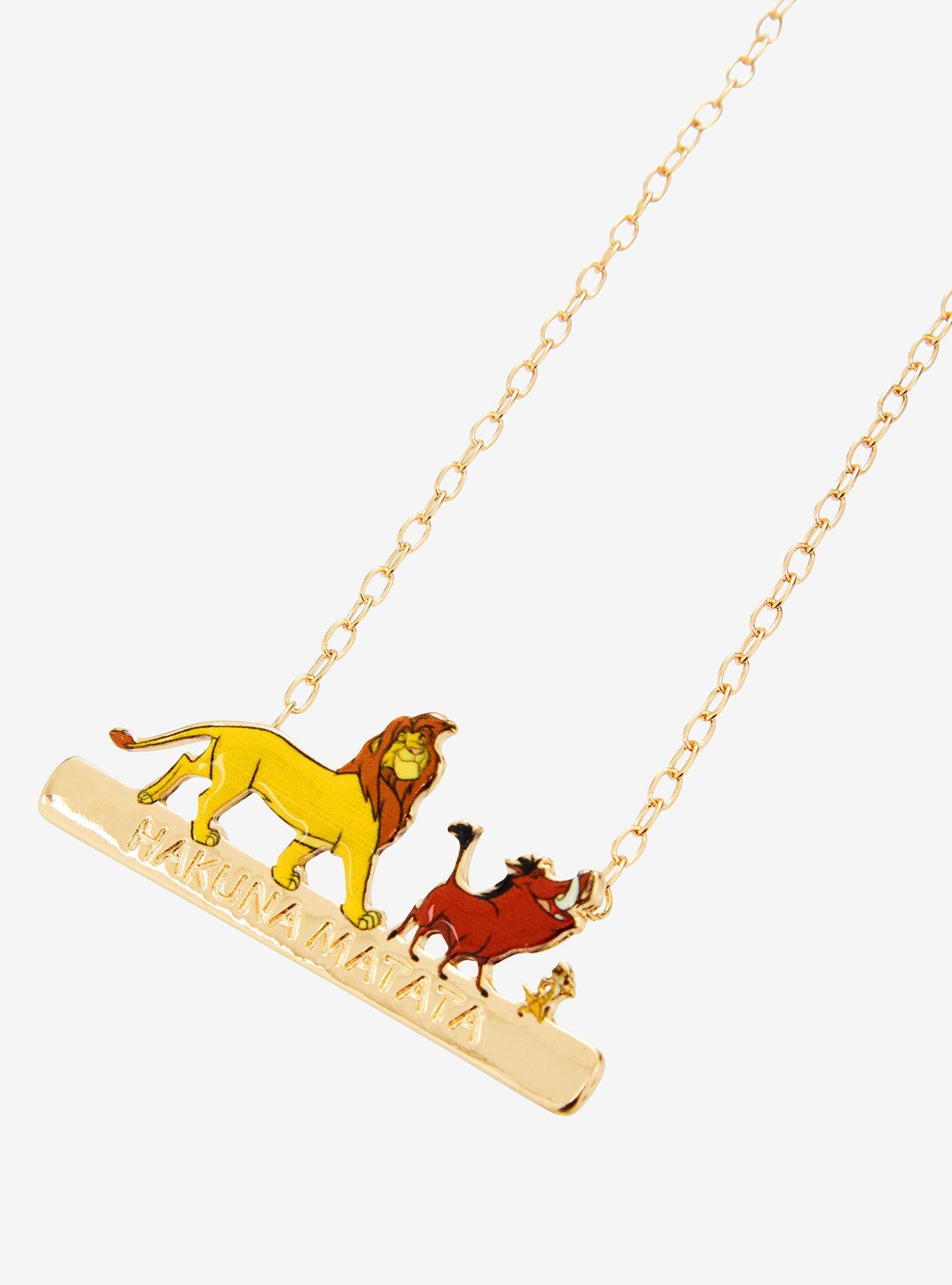 Disney The Lion King Characters Hakuna Matata Necklace, , alternate