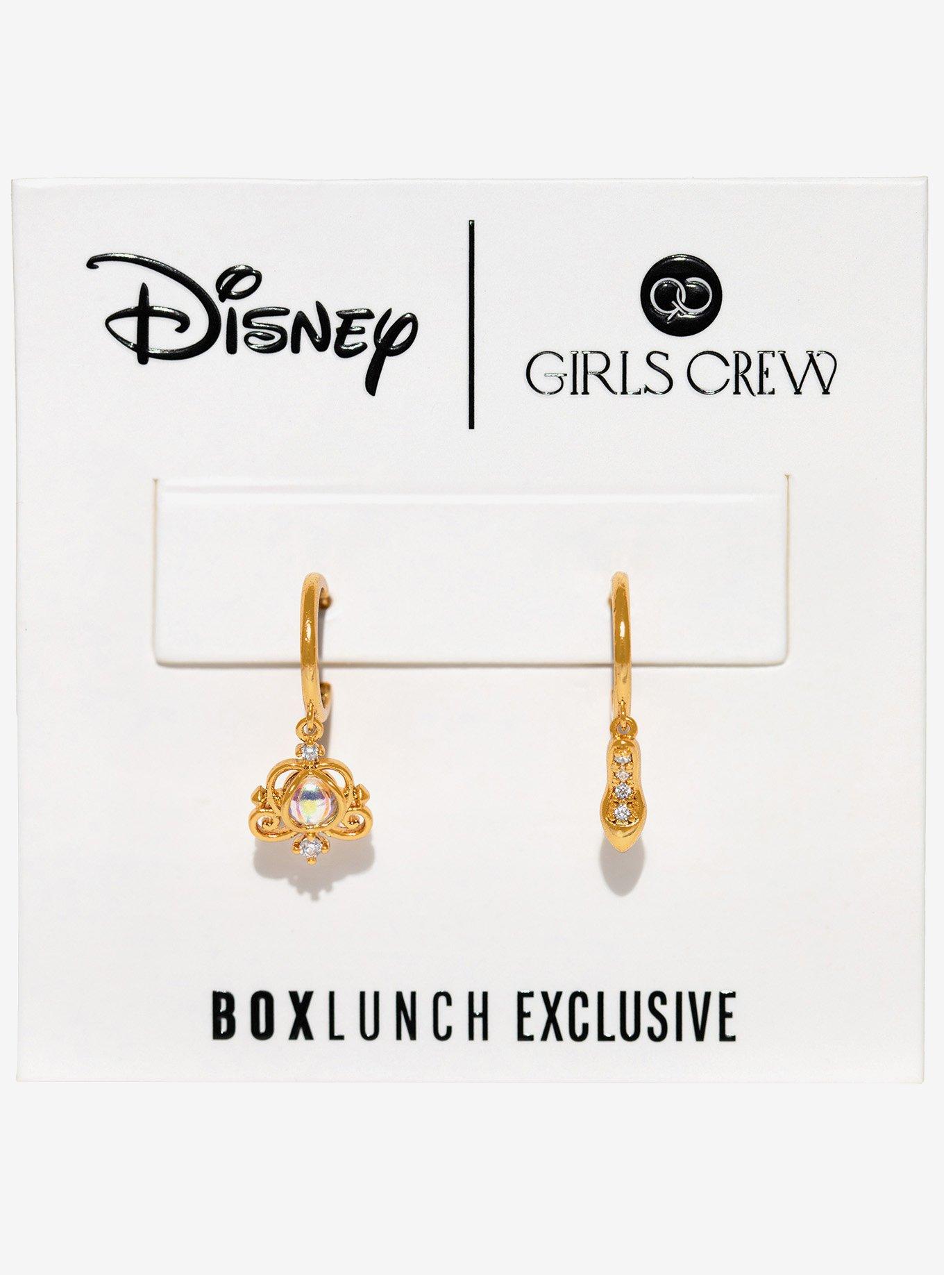 Girls Crew Disney Cinderella Carriage & Slipper Earrings — BoxLunch Exclusive, , hi-res