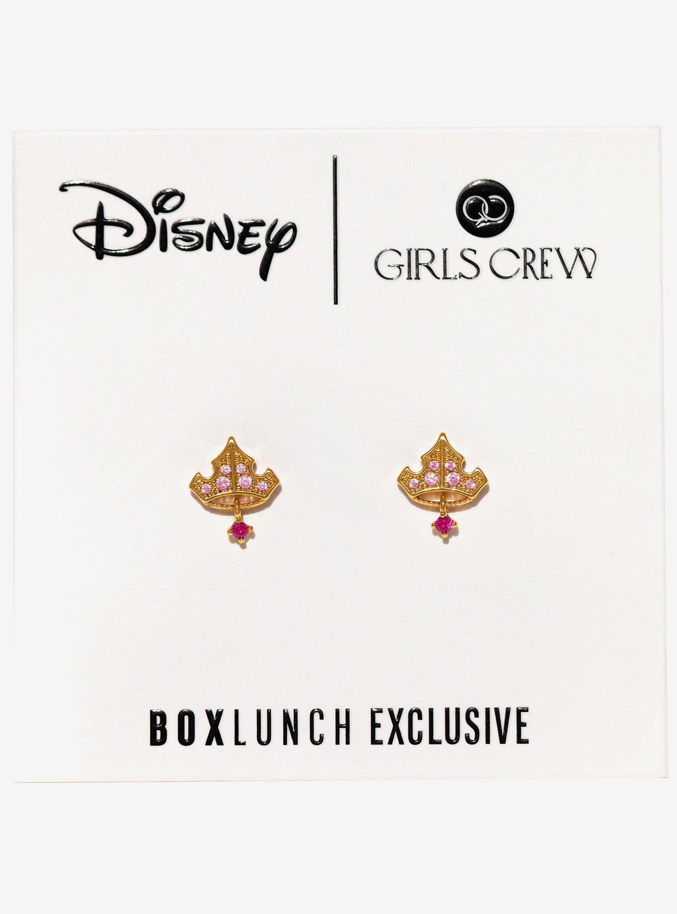 Girls Crew Disney Sleeping Beauty Aurora's Crown Earrings — BoxLunch Exclusive, , hi-res