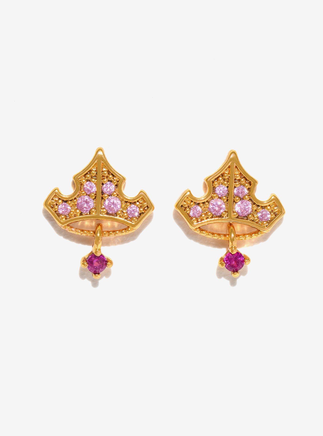 Girls Crew Disney Sleeping Beauty Aurora's Crown Earrings &mdash; BoxLunch Exclusive, , alternate
