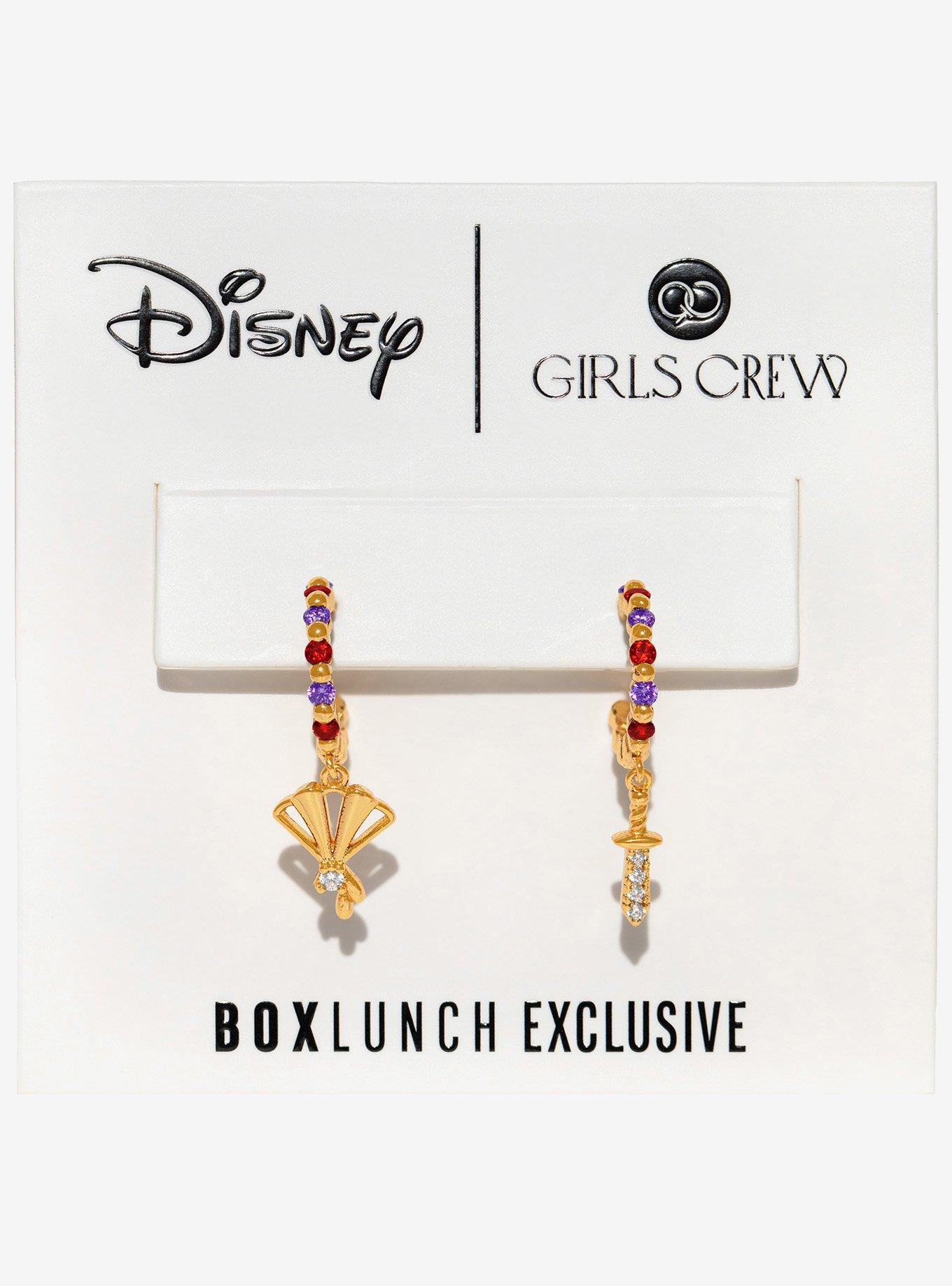 Girls Crew Disney Mulan Fan & Sword Earrings — BoxLunch Exclusive, , hi-res