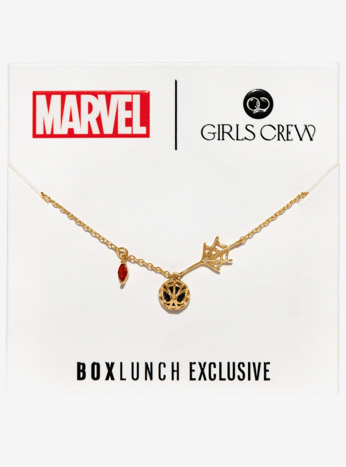 Girls Crew Marvel Spider-Man Mask Necklace — BoxLunch Exclusive, , hi-res