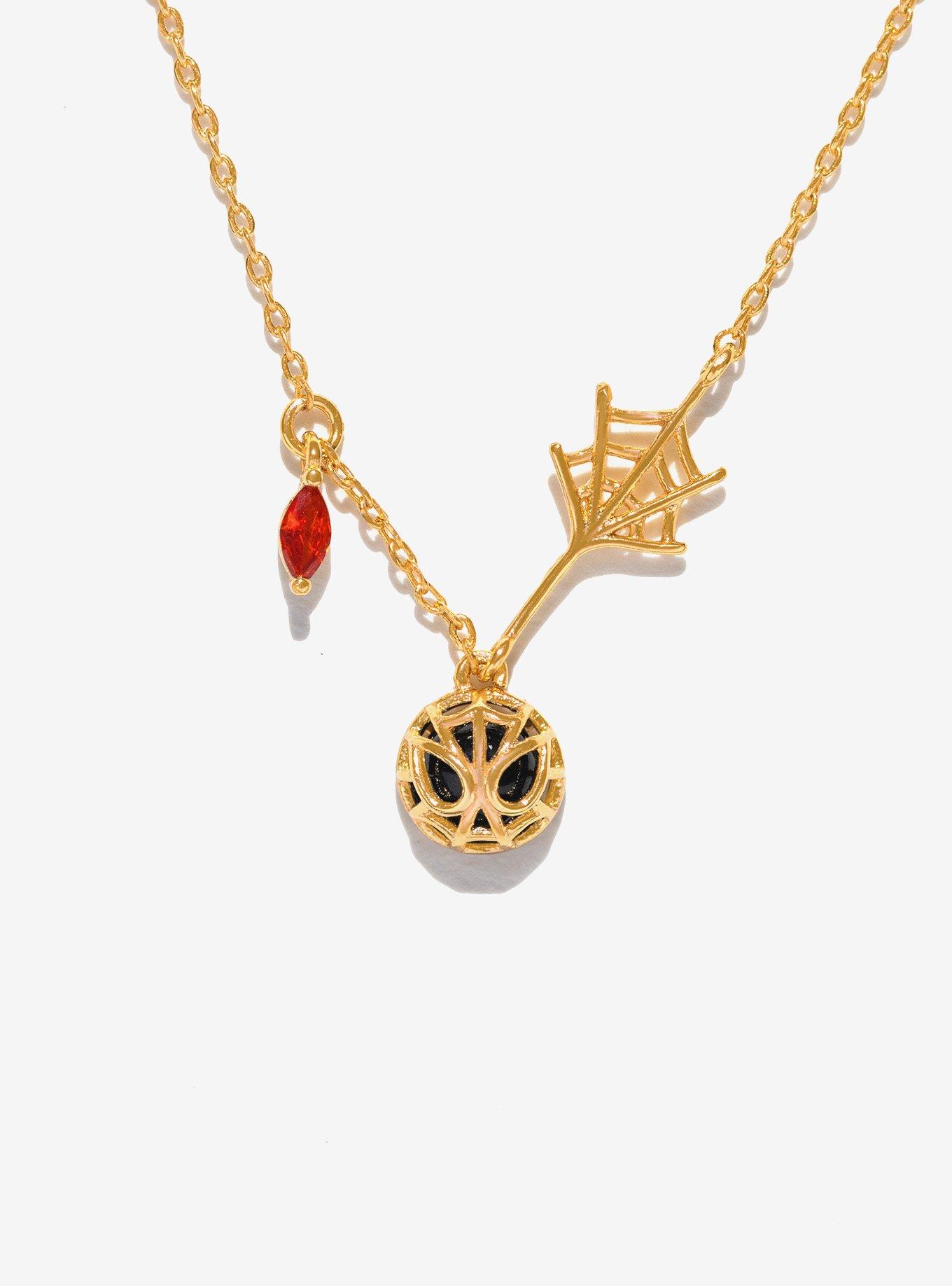 Girls Crew Marvel Spider-Man Mask Necklace — BoxLunch Exclusive, , alternate