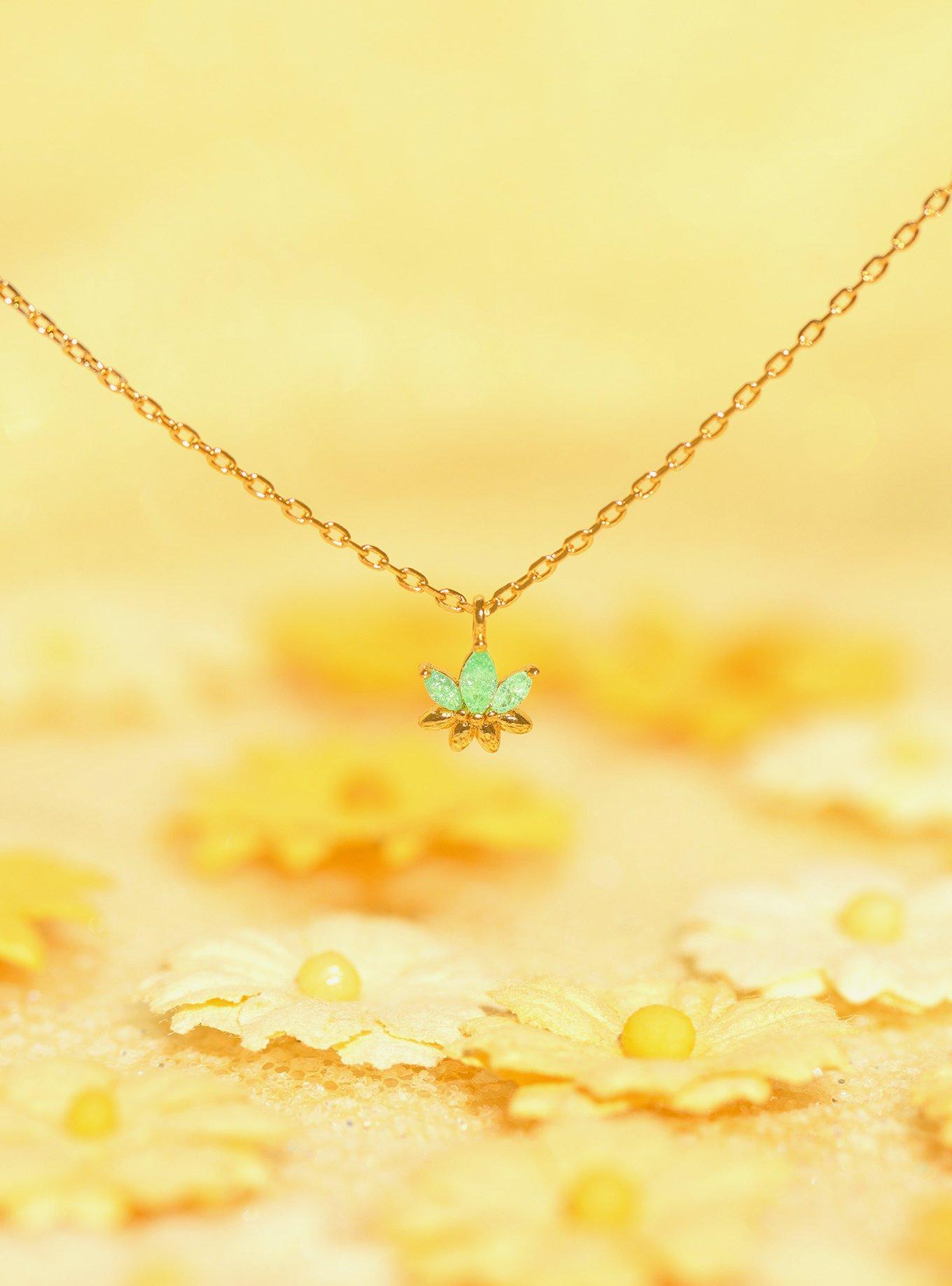 Girls Crew Disney The Princess and the Frog Lily Necklace &mdash; BoxLunch Exclusive, , alternate