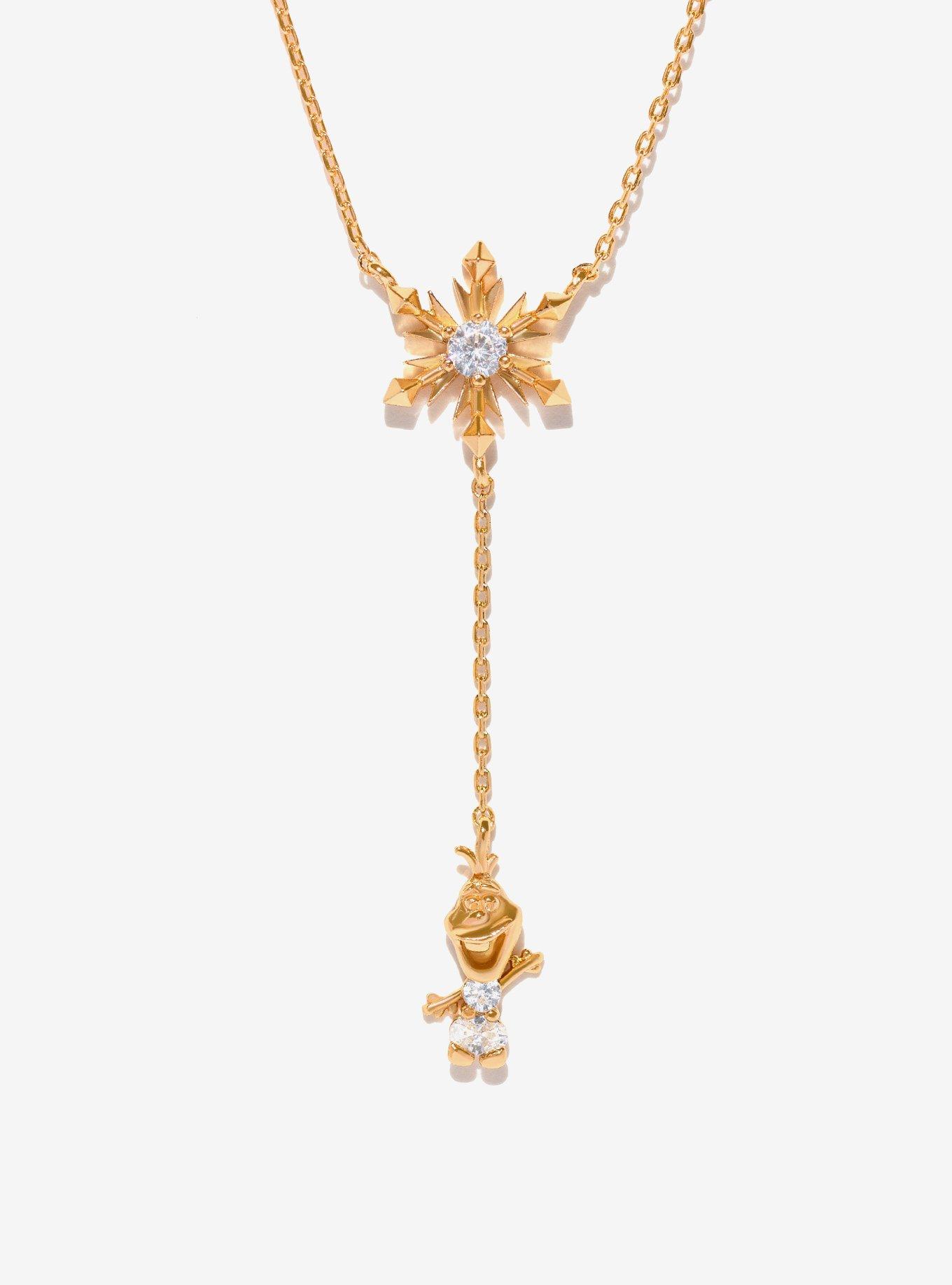 Girls Crew Disney Frozen Olaf Snowflake Necklace — BoxLunch Exclusive, , alternate